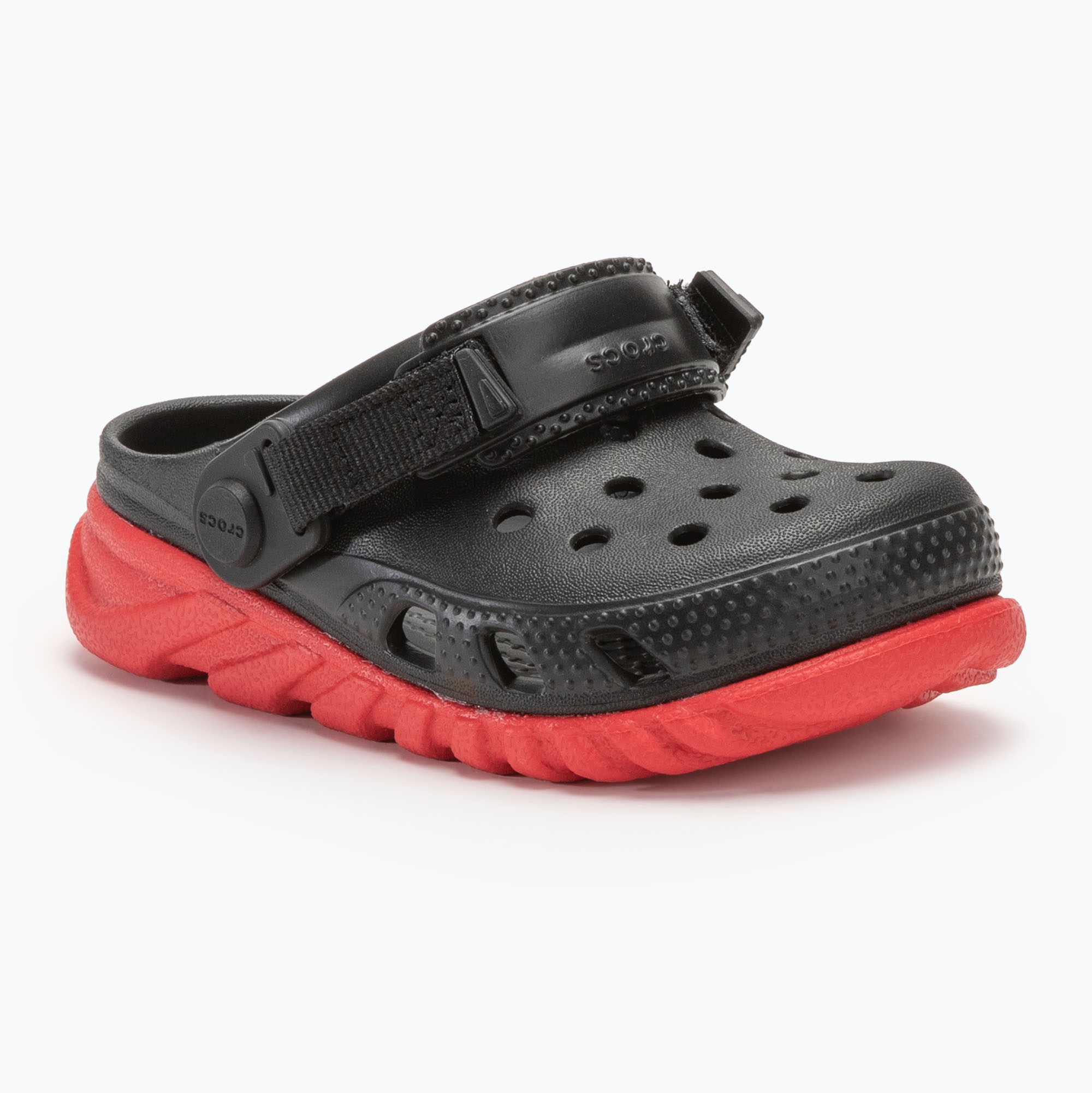 Detské šľapky Crocs Duet Max II Clog Toddler black/varsity red (Duet Max II Clog Toddler 208775-0WQ)