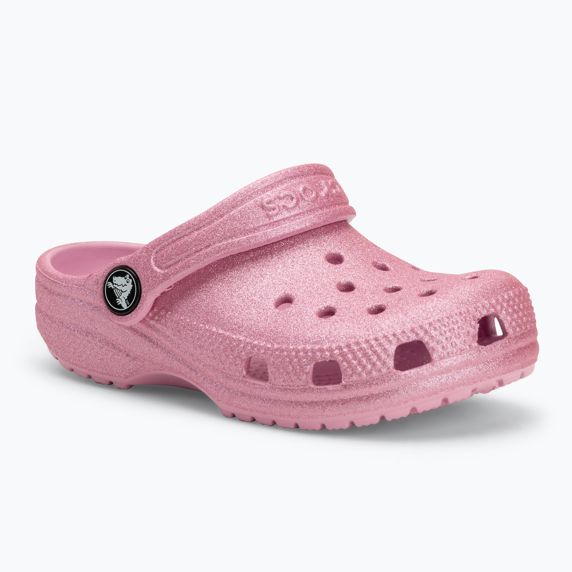 Detské nazúvaky Crocs Classic Glitter Clog Toddler pink tweed glitter (Classic Glitter Clog Toddler 206992-6XE)