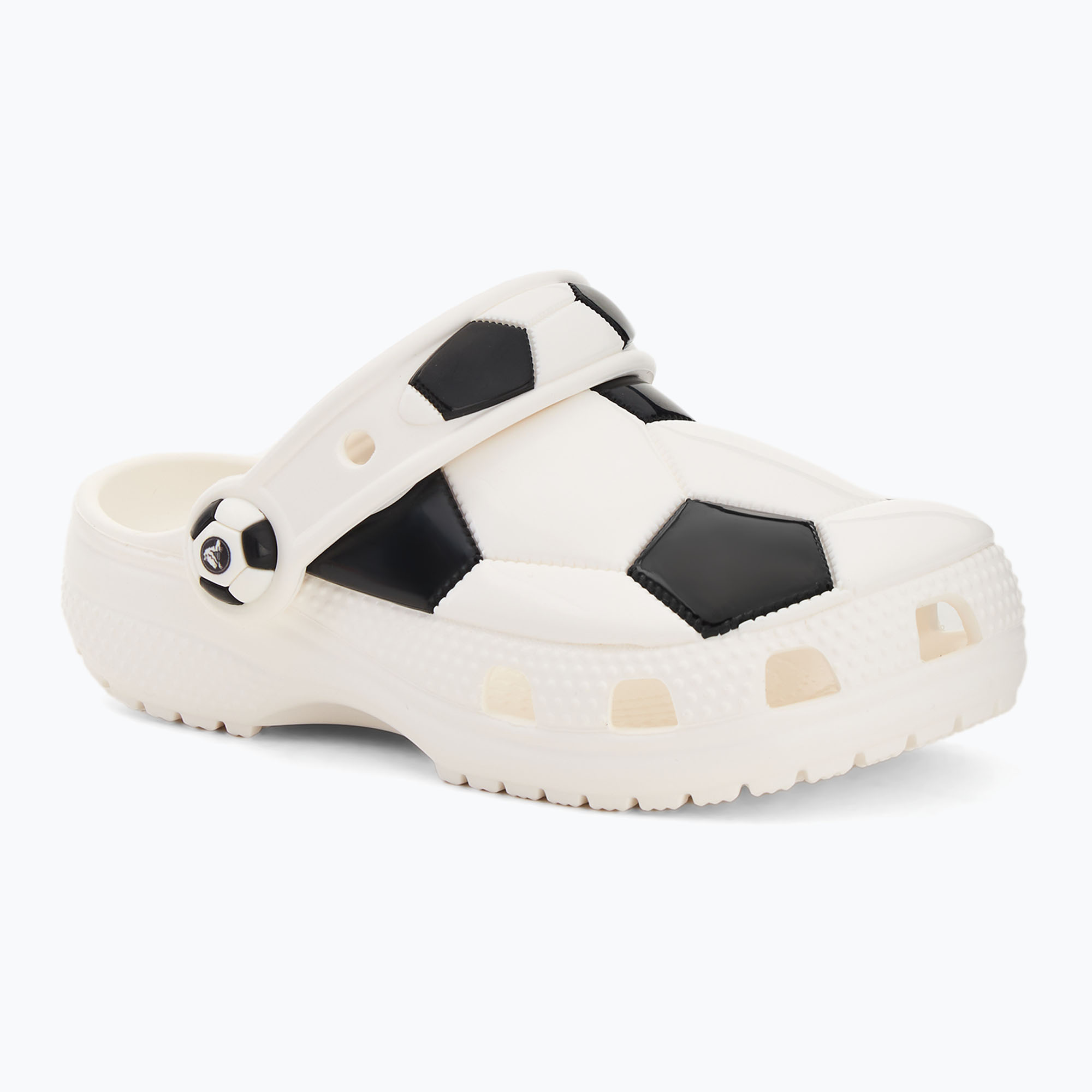 Detské nazúvaky Crocs Classic Soccer Ball Clog Kids Toddler white/black