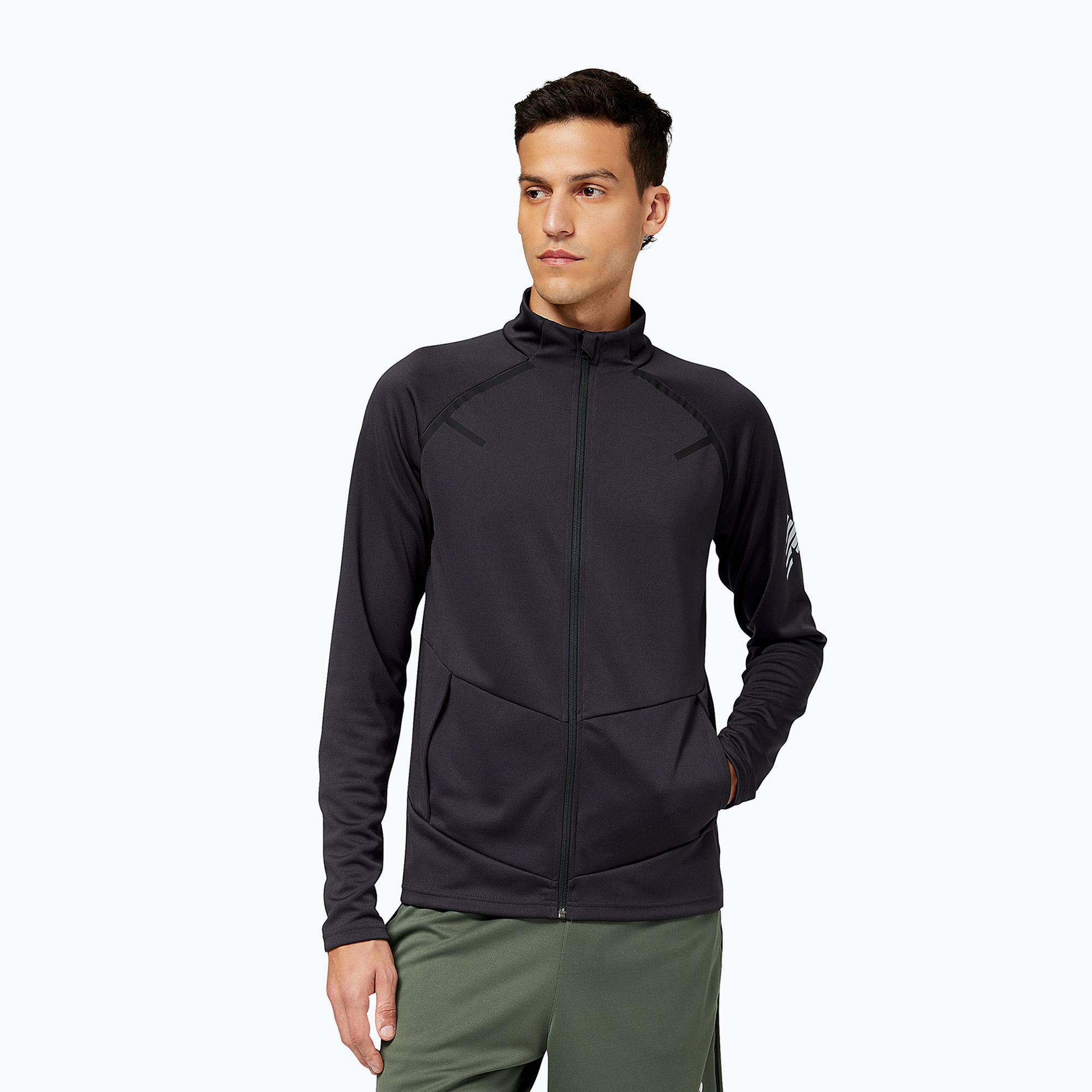 Pánska futbalová mikina New Balance Tenacity Training Black NBMJ23090 (Tenacity Football Training Track MJ23090PHM)