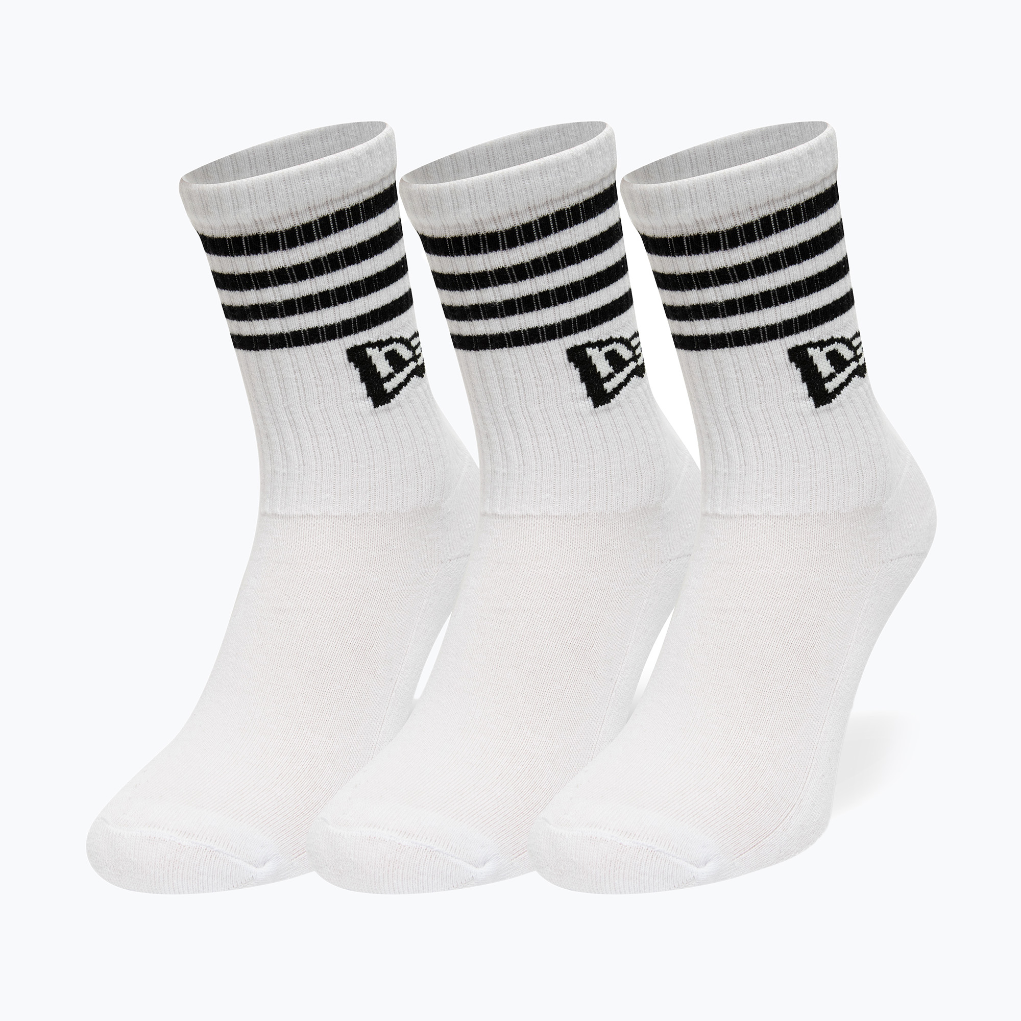 Ponožky New Era Stripe Crew 3 páry white (Stripe Crew 13113626)