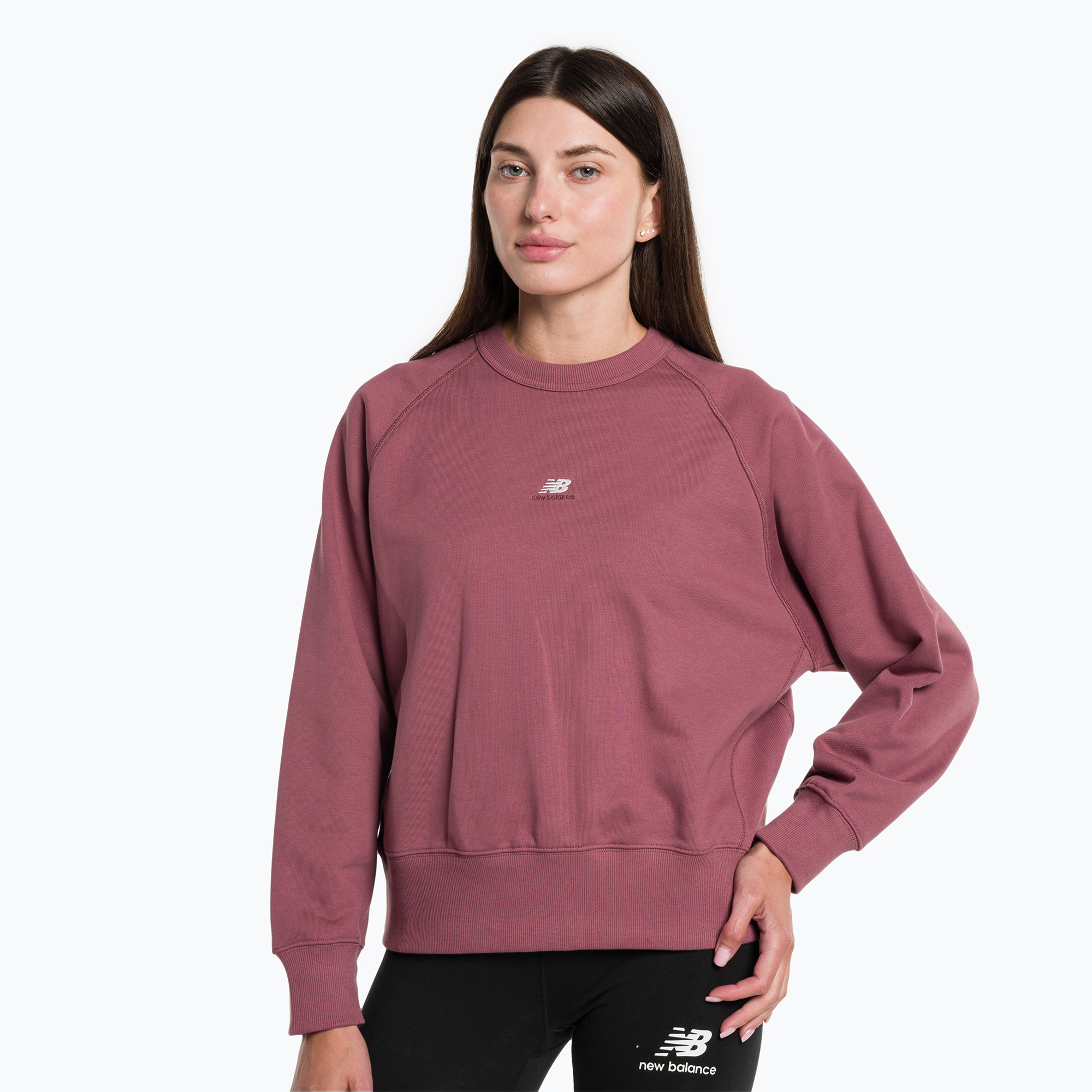 Dámska tréningová mikina New Balance Athletics Remastered French Terry Crewneck červená WT31500WAD (Athletics Remastered French Terry Crewneck