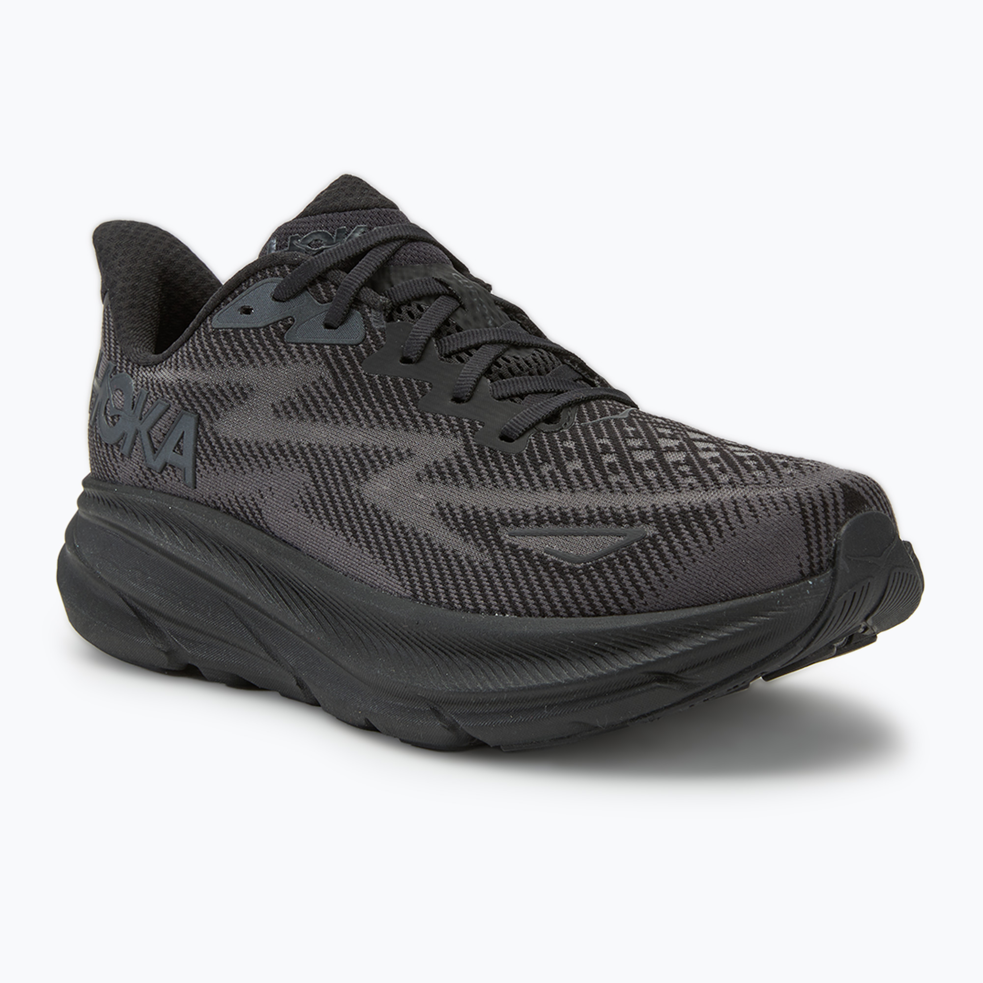 Pánska bežecká obuv HOKA Clifton 9 Wide black/black (Clifton 9 Wide 1132210-BBLC)