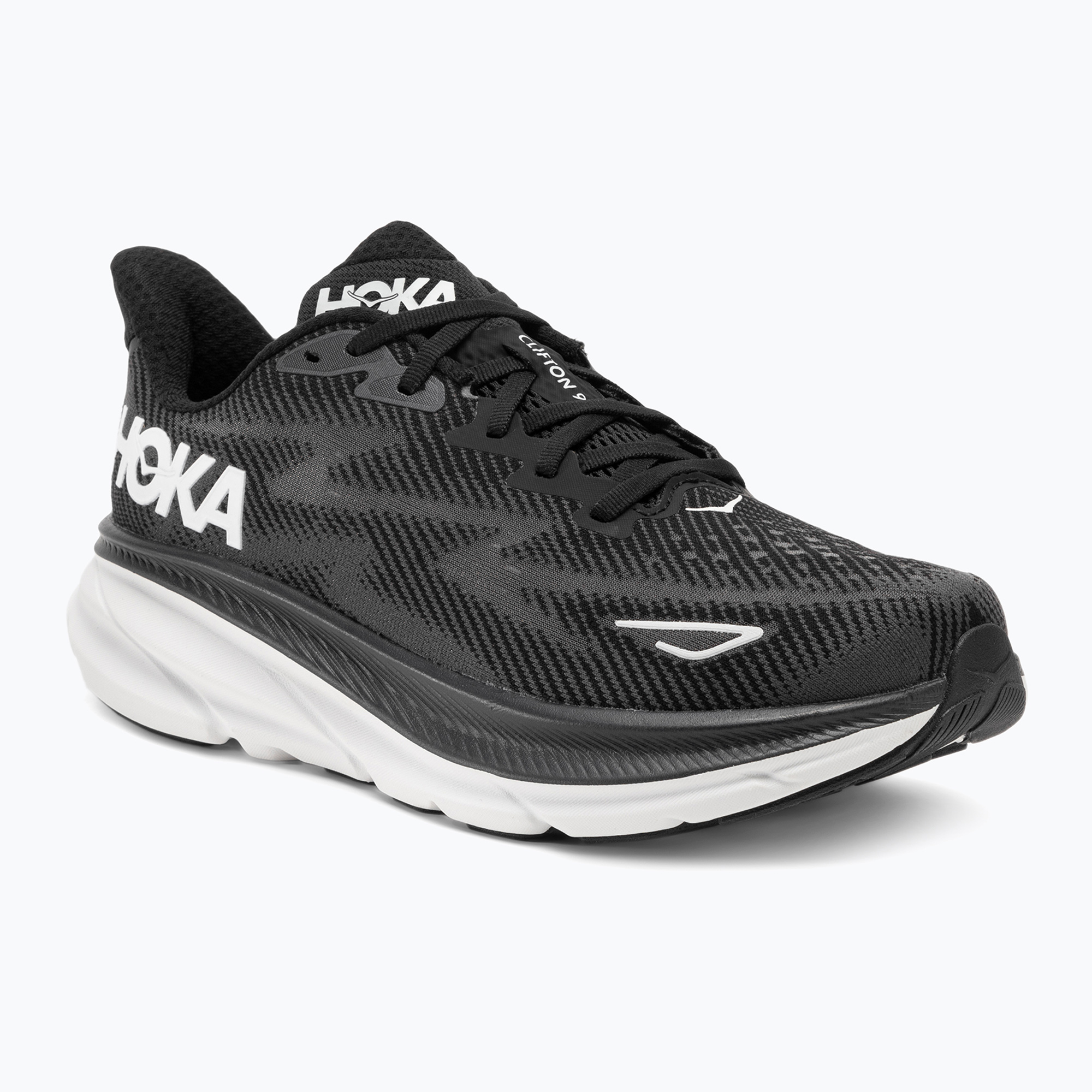 Pánska bežecká obuv HOKA Clifton 9 Wide black/white (Clifton 9 Wide 1132210)