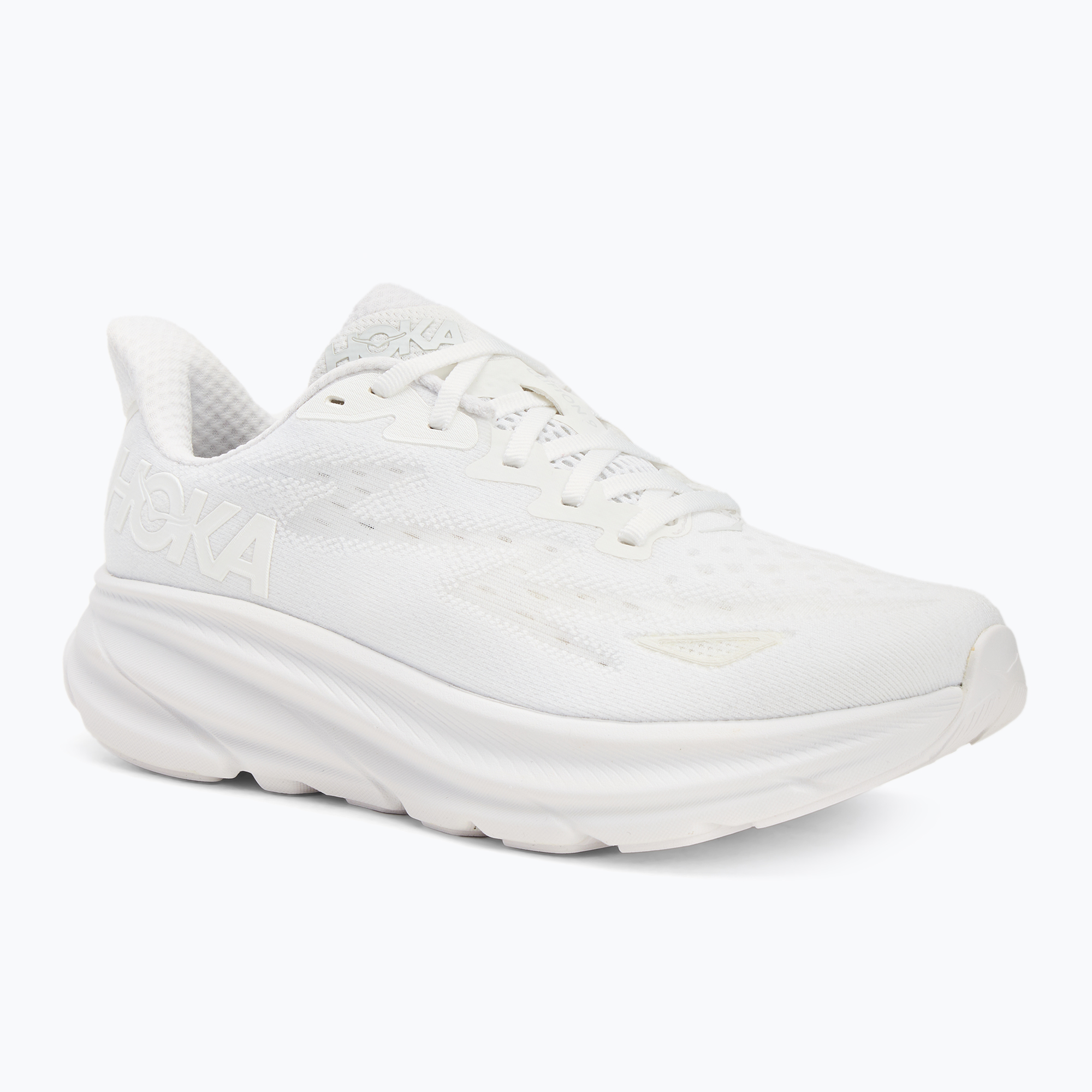 Dámska bežecká obuv HOKA Clifton 9 Wide white/white (Clifton 9 Wide 1132211-WWH)