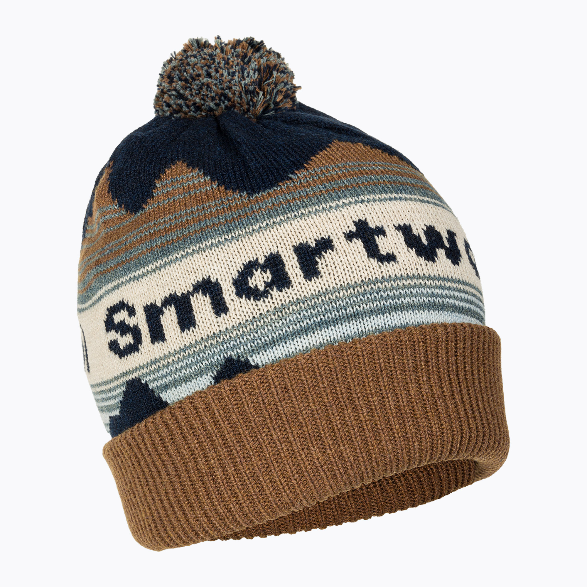 Smartwool Knit Winter Pattern POM deep navy heather beanie (Knit Winter Pattern POM 18125)