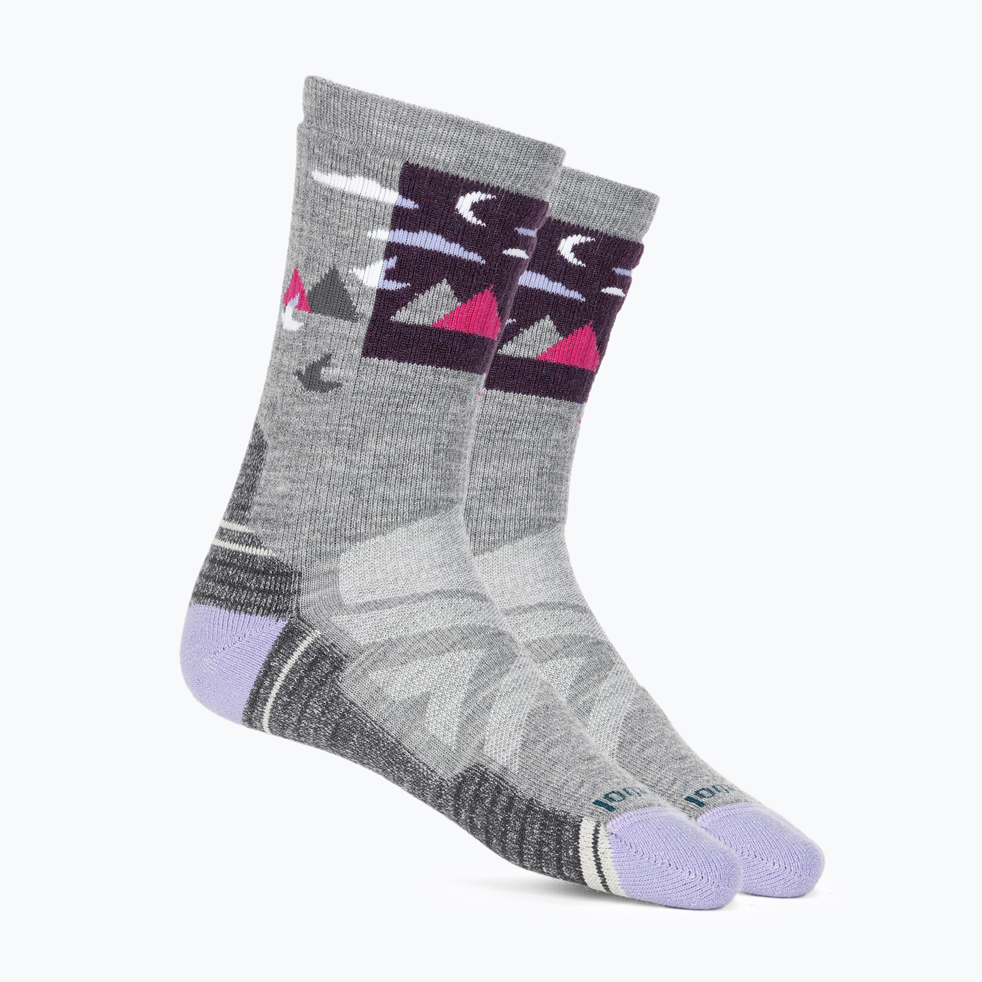 Dámske trekingové ponožky Smartwool Hike Full Cushion Alpine Perch Crew svetlo šedé