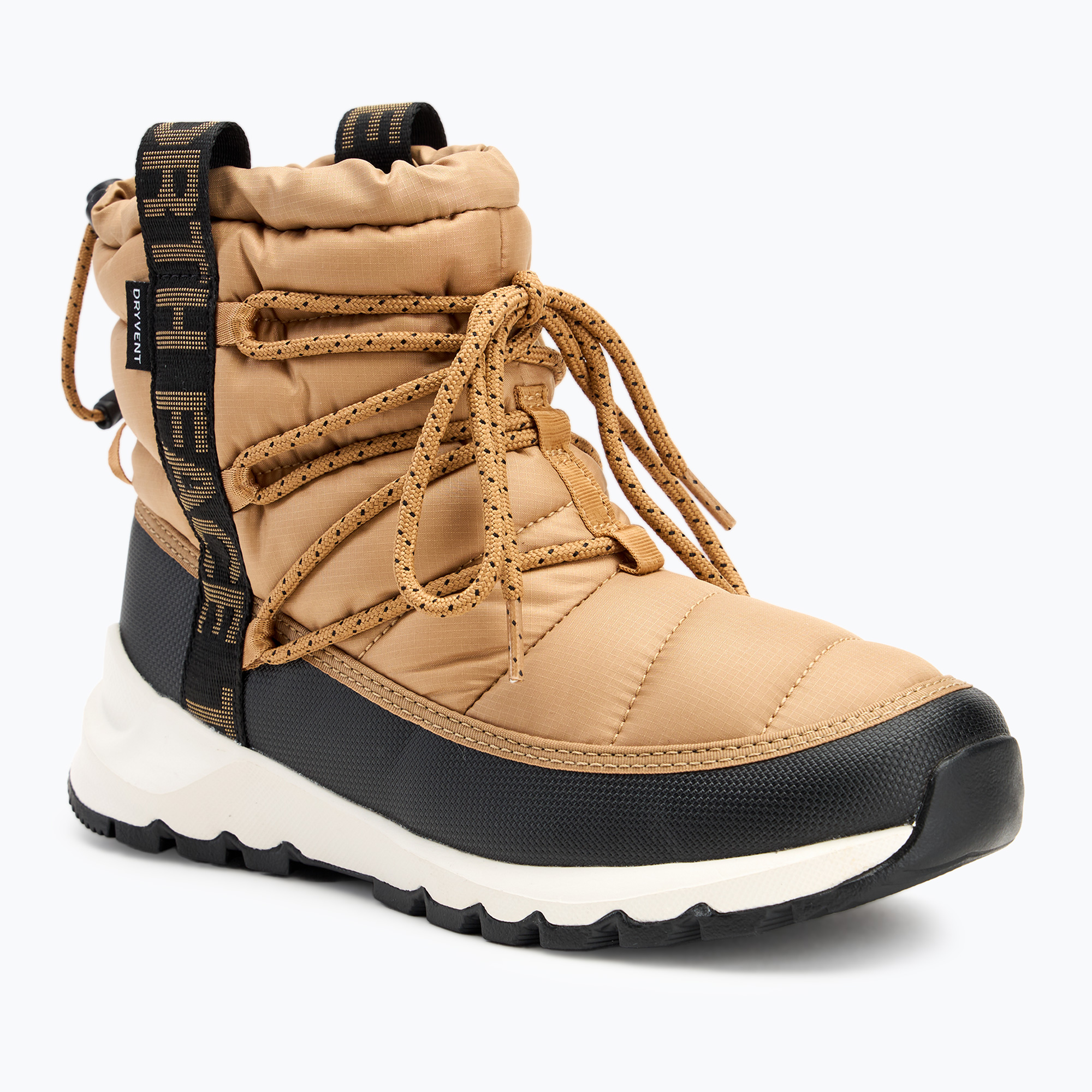 Dámske snehové topánky The North Face Thermoball Lace Up WP almond butter / black (Thermoball Lace Up NF0A5LWDKOM1004)