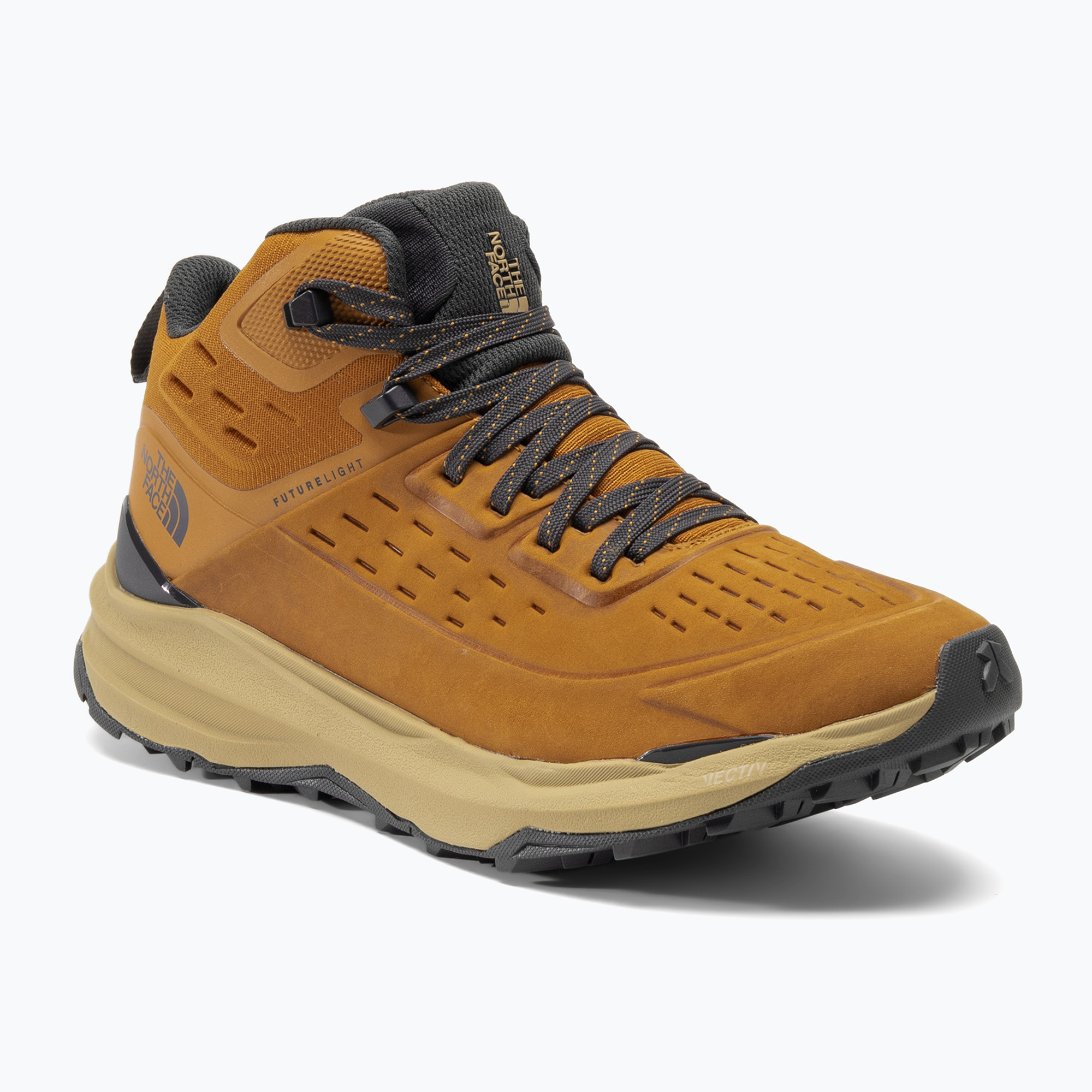 Pánske trekové topánky The North Face Vectiv Exploris 2 Mid Futurelight Lthr citrine yellow/khaki stone (Vectiv Exploris 2 Mid Futurelight Lthr