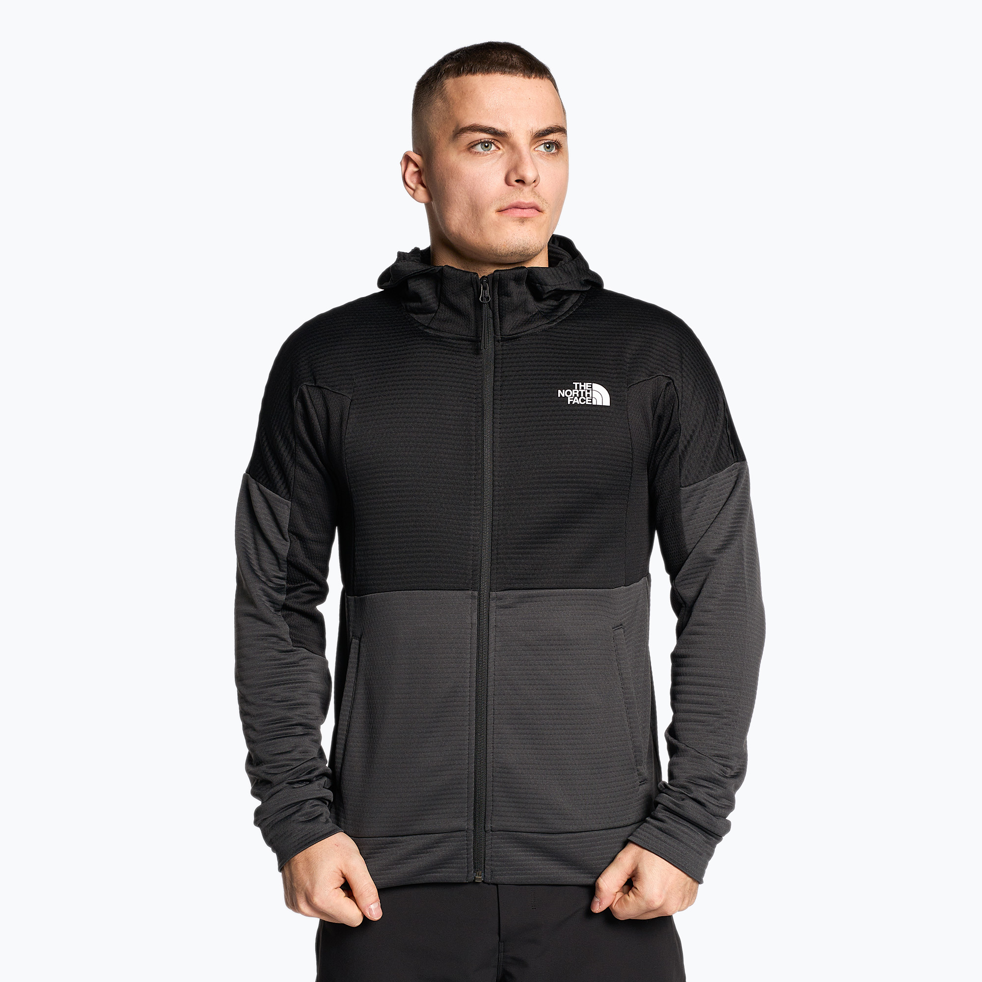 Pánska trekingová mikina The North Face Ma Full Zip Fleece asphalt grey/black (Mountain Athletics Full Zip Fleece NF0A857EMN81)
