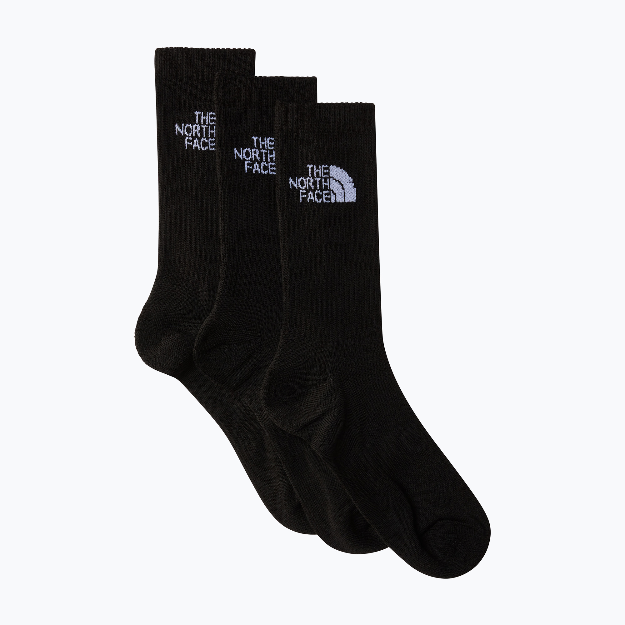 Trekingové ponožky The North Face Multi Sport Cush Crew 3 páry čierne (Multi Sport Cush Crew Sock 3P NF0A882HJK31)