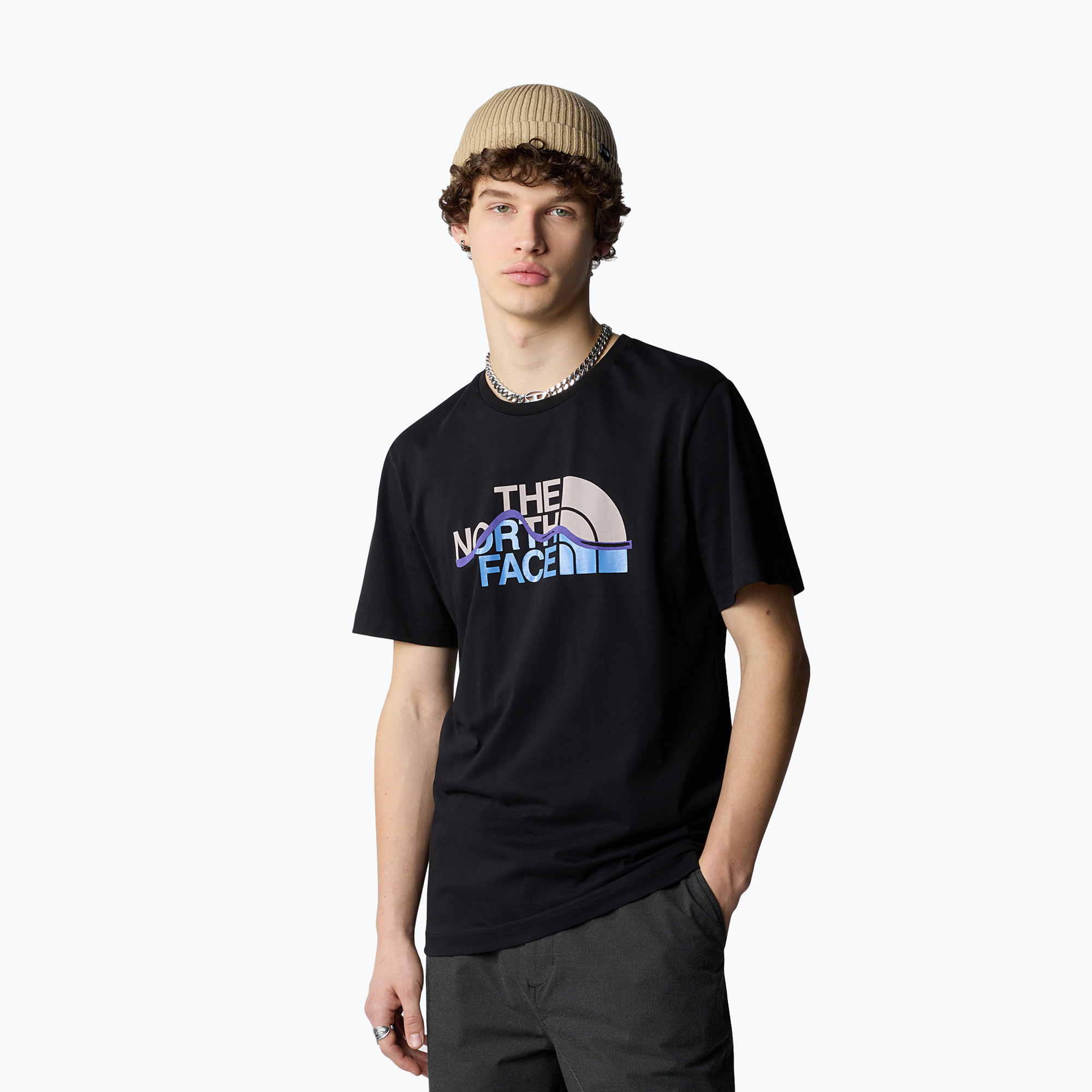 Pánske tričko The North Face Mountain Line Tee tnf black (Mountain Line Tee NF0A87NTJK31)