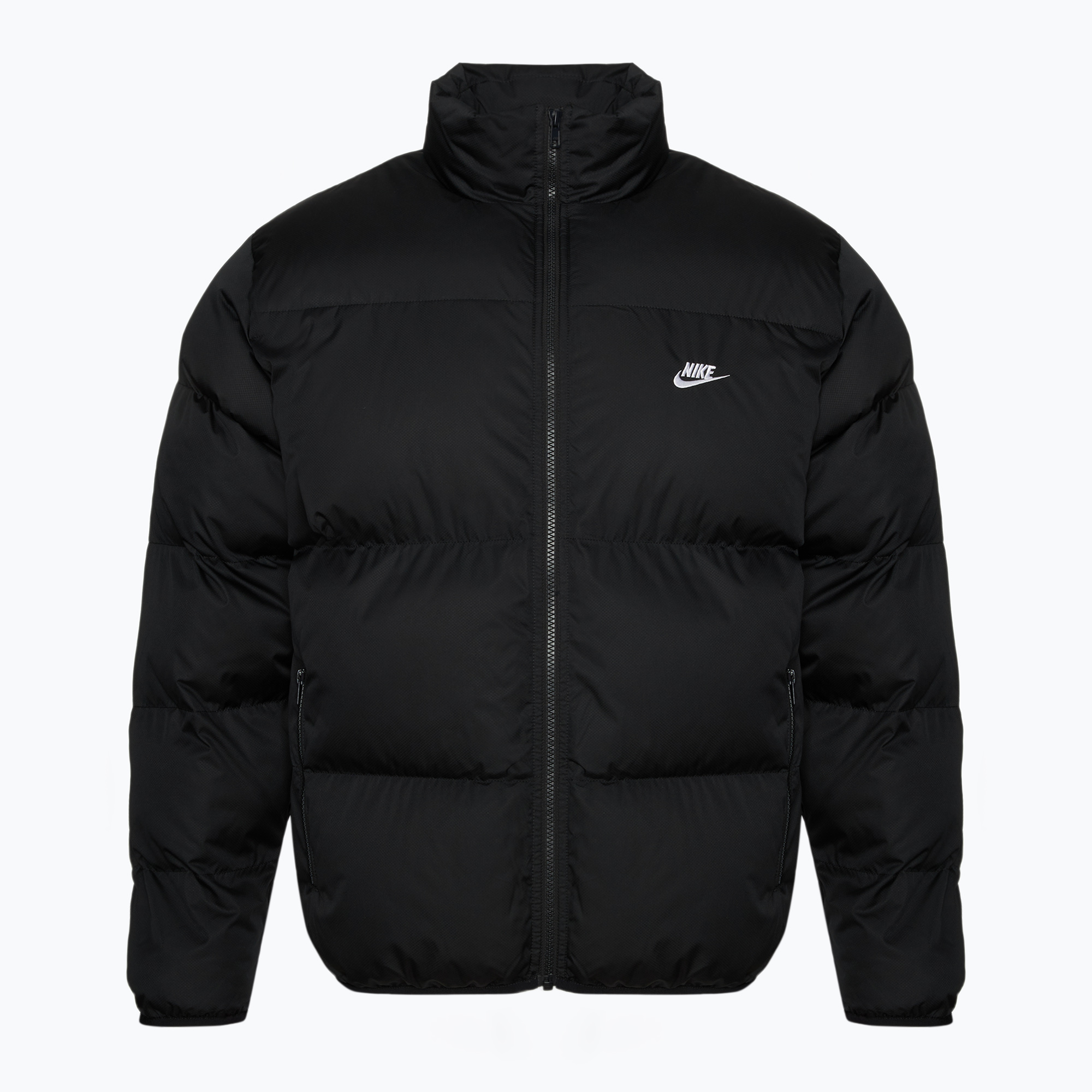 Pánska zateplená bunda Nike Sportswer Club Puffer black/white (Sportswer Club Puffer FB7368-010)