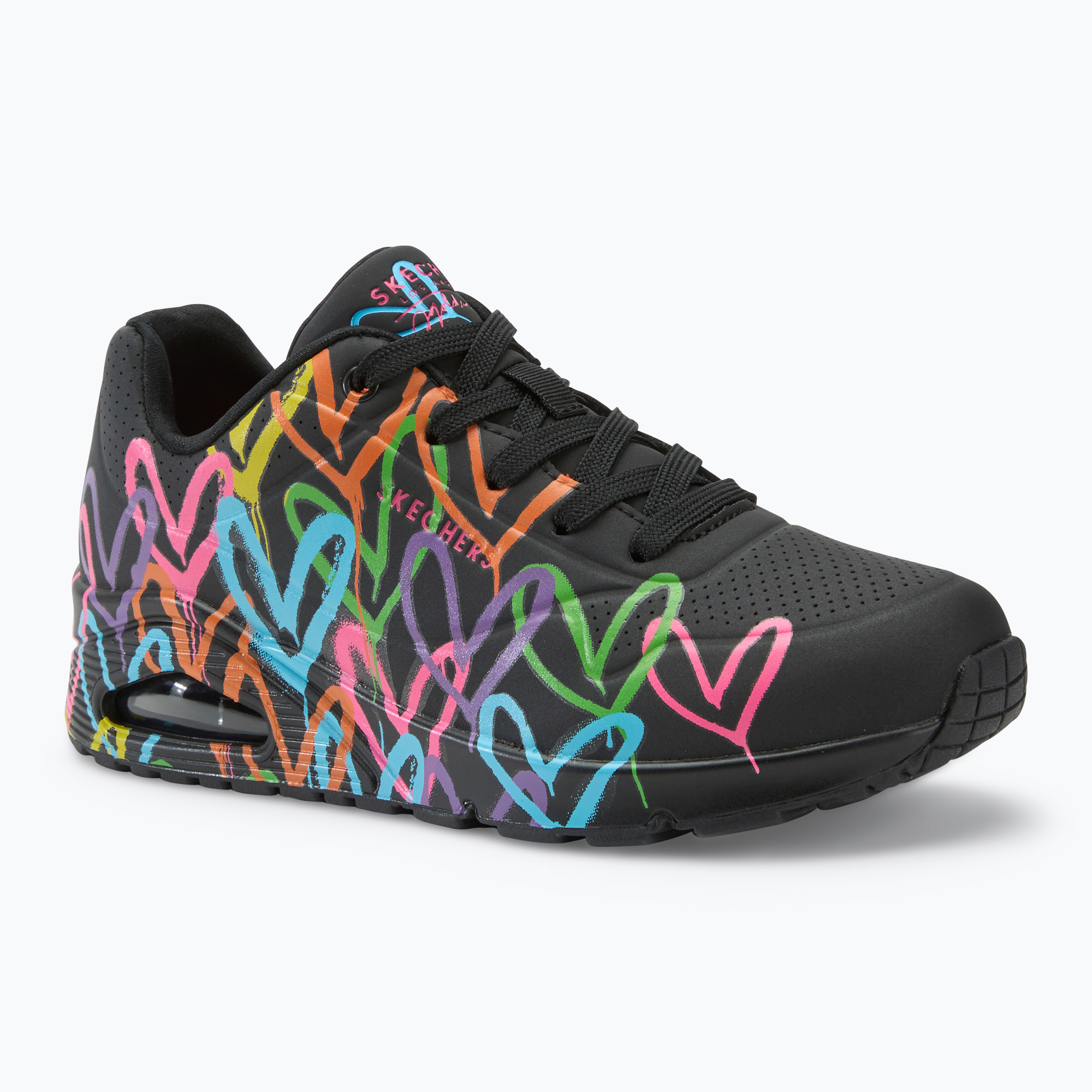 Dámska obuv SKECHERS JGoldcrown Uno Highlight Love black/multicolor (JGoldcrown Uno Highlight Love 177981)