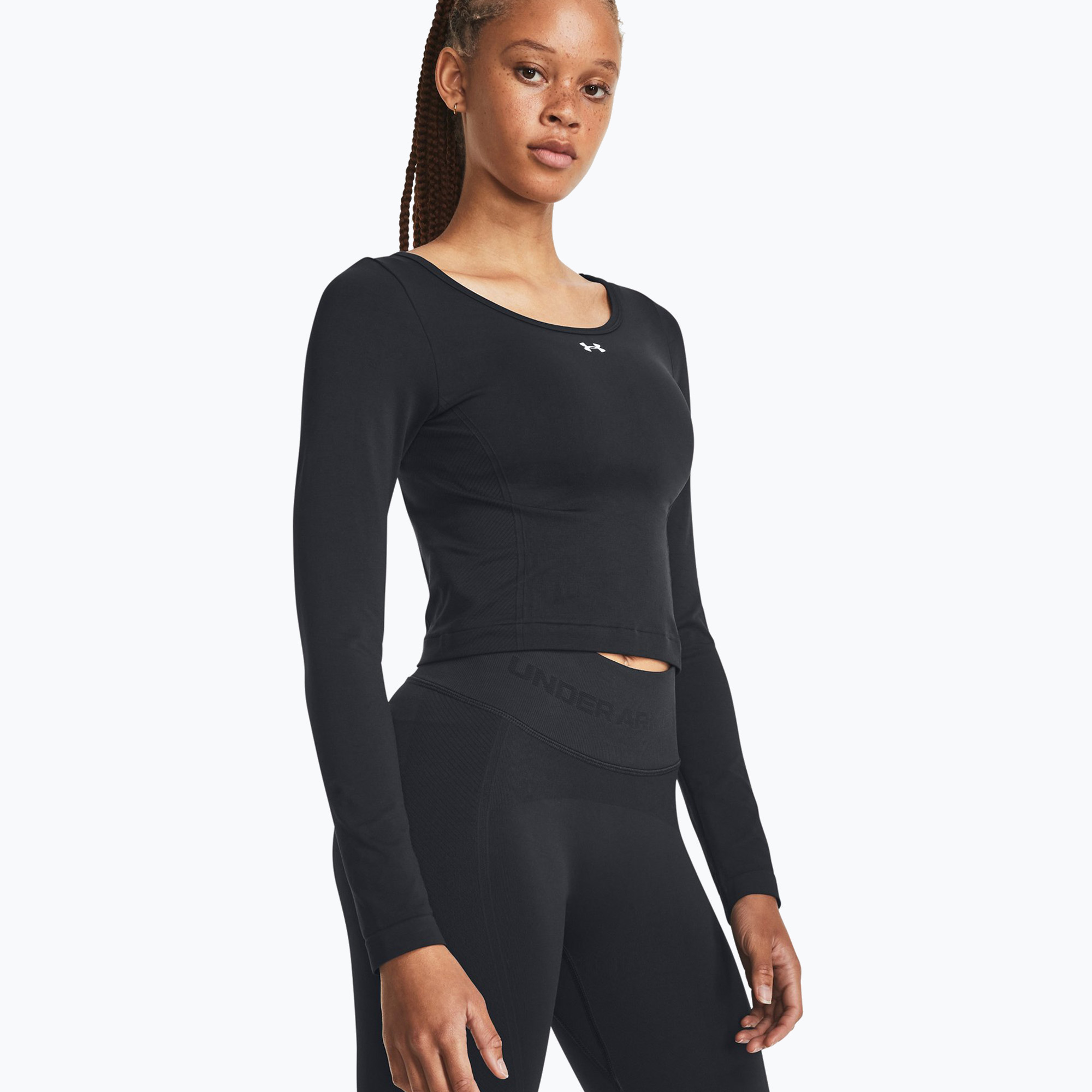 Dámske tréningové tričko Under Armour Train Seamless black/white (Train Seamless 1379150-001)