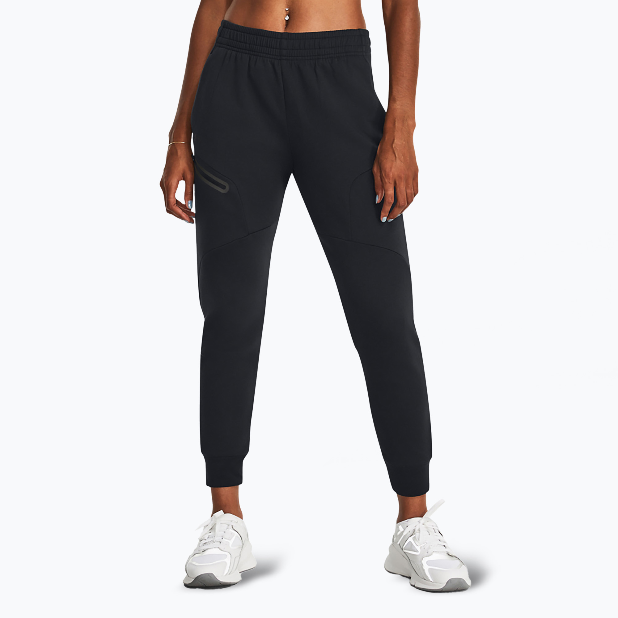 Dámske nohavice Under Armour Unstoppable Fleece Jogger black/black (Unstoppable Fleece Jogger 1379846-001)