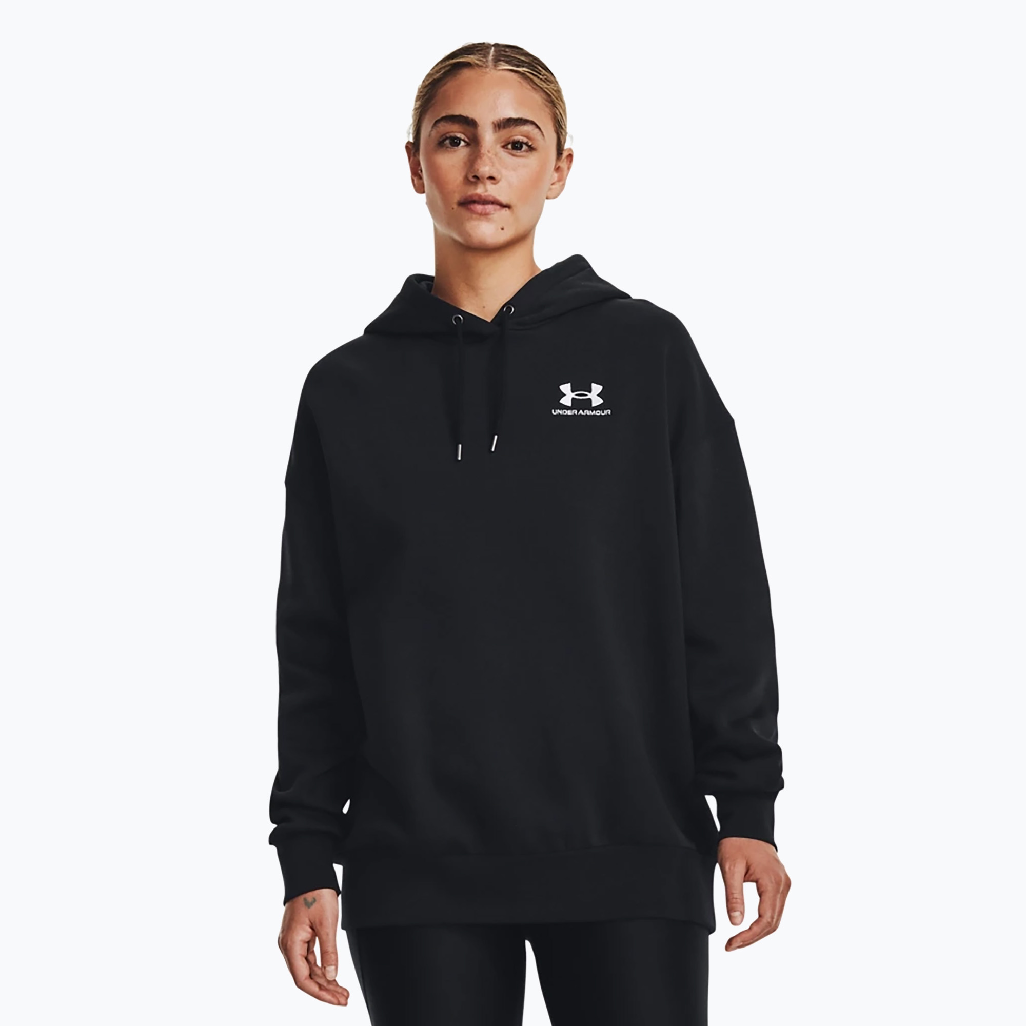 Dámska mikina Under Armour Icon Fleece Hoodie black/white (Icon Fleece Hoodie 1379495-001)