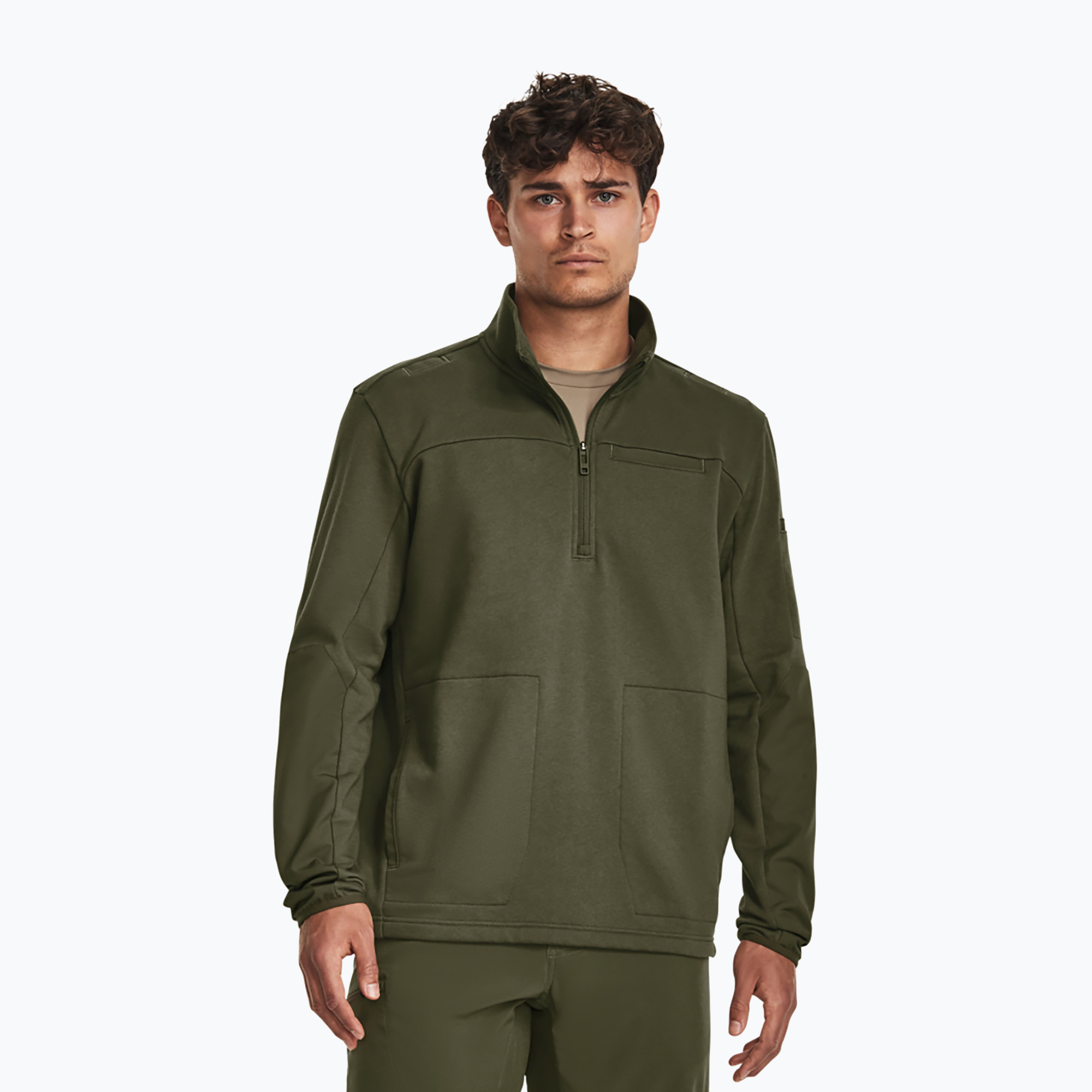 Pánska mikina Under Armour Tactical Rival Job Fleece 1/4 Zip marine od green (Tactical Rival Job Fleece 1/4 Zip 1379203-390)