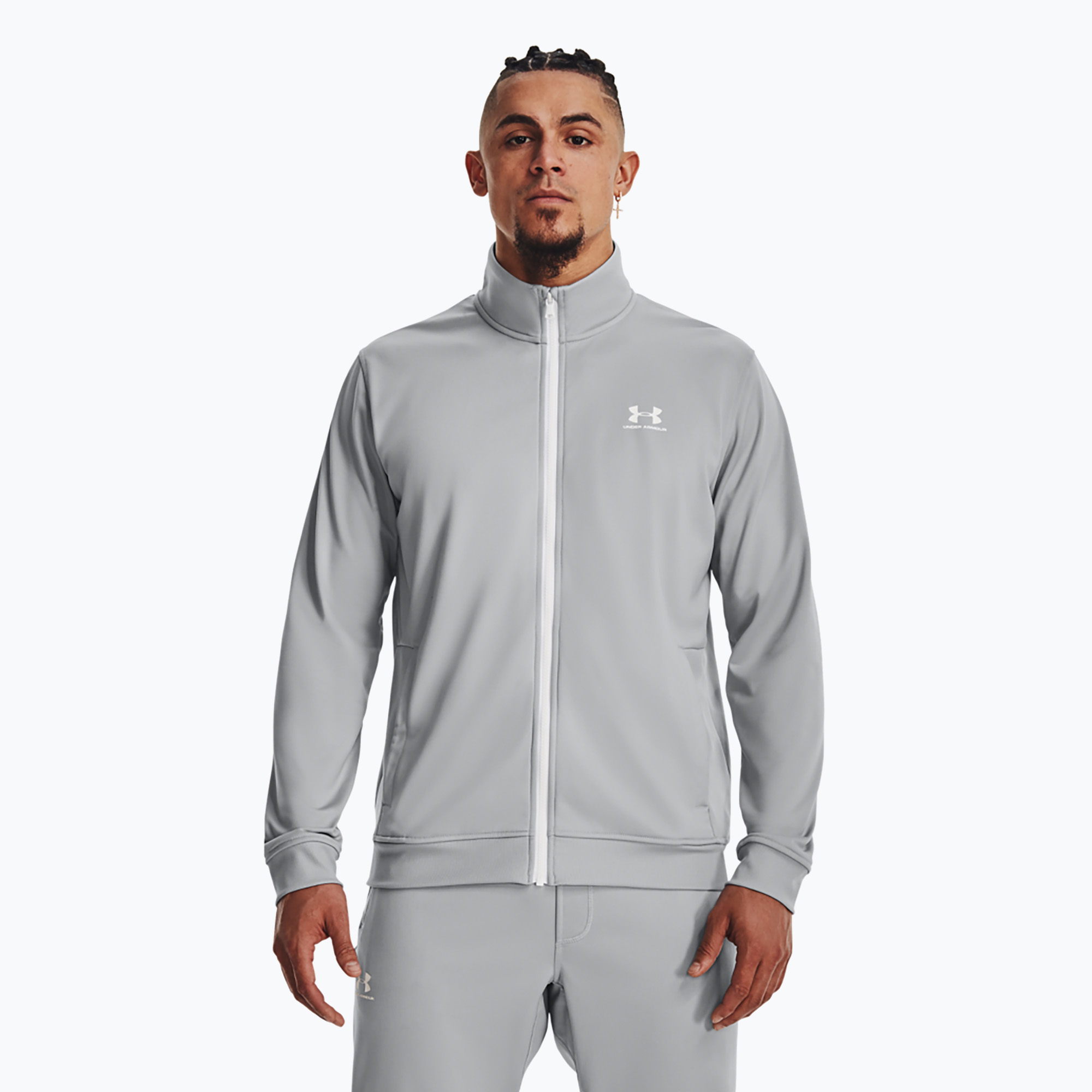 Pánska mikina Under Armour Sportstyle Tricot mod gray/white (Sportstyle Tricot 1329293-011)
