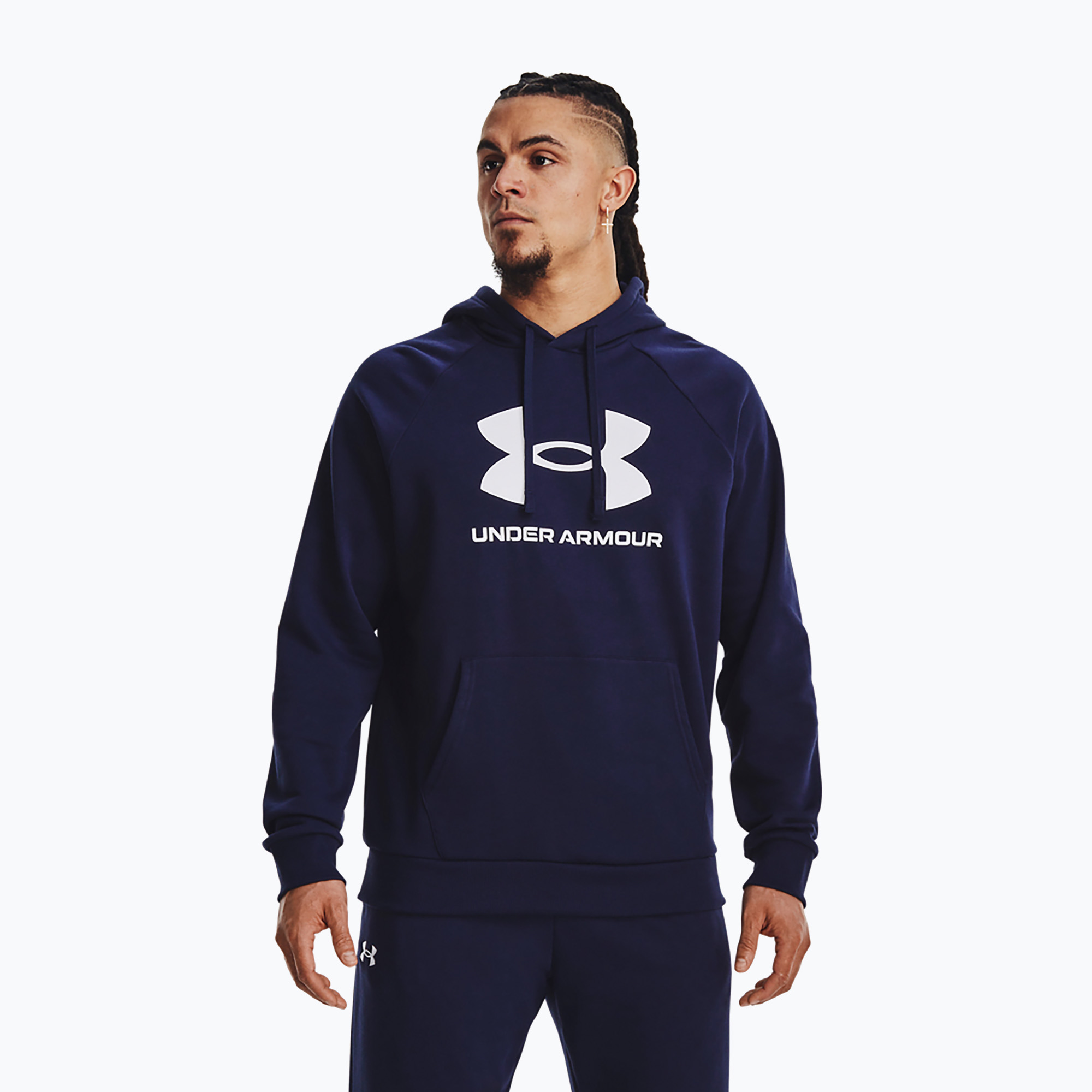 Pánska mikina Under Armour Rival Fleece Logo HD midnight navy/white (Rival Fleece Logo HD 1379758-410)