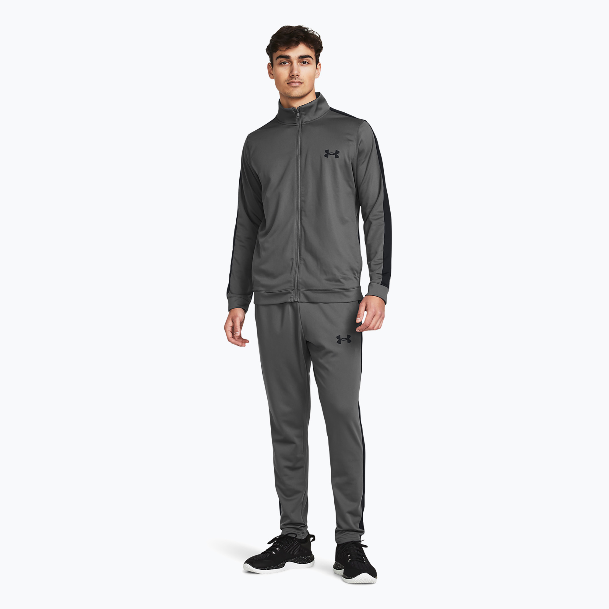 Under Armour UA Knit Tepláková súprava castlerock/black pánska tepláková súprava (UA Knit Track Suit 1357139-025)