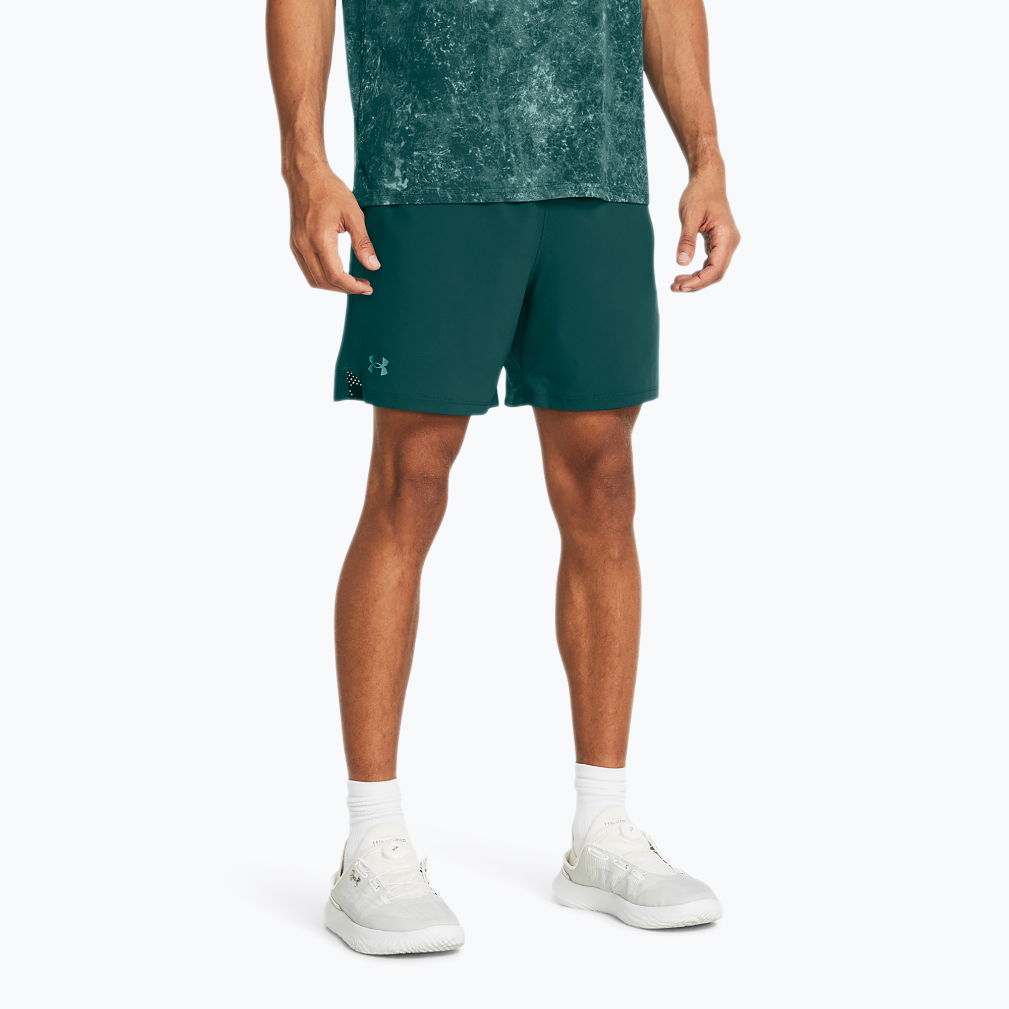 Pánske tréningové šortky Under Armour Ua Vanish Woven 6in hydro teal/radial turquoise (Ua Vanish Woven 6in 1373718-449)