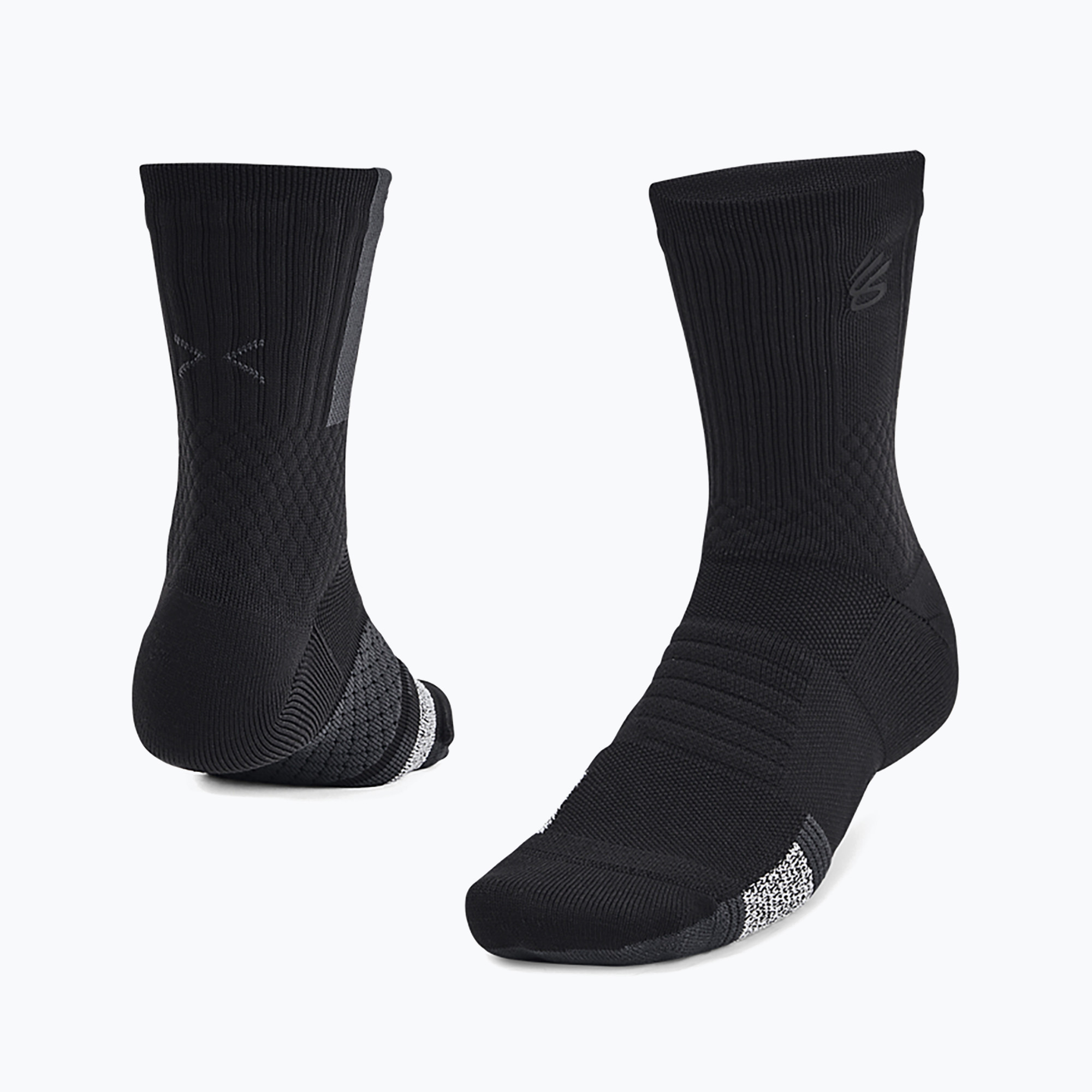 Pánske ponožky Under Armour Curry AD Playmaker 1P Mid black/anthracite/black (Curry AD Playmaker 1P Mid 1376231-002)