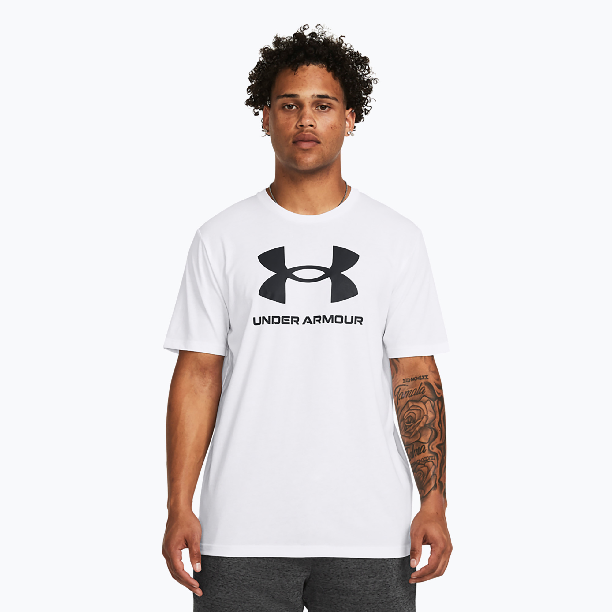Pánske tričko Under Armour Sportstyle Logo Update white/black (Sportstyle Logo Update 1382911-100)