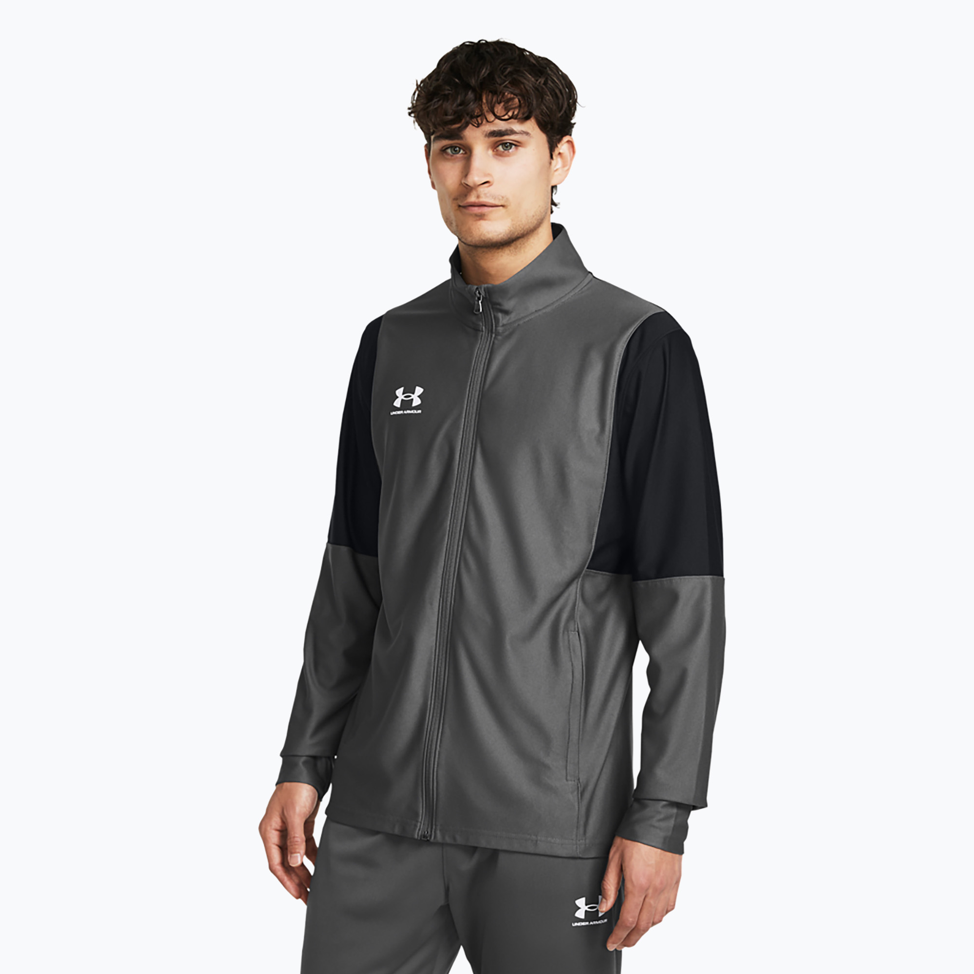 Pánska mikina Under Armour Challenger Track castlerock/white (Challenger Track 1379494-026)