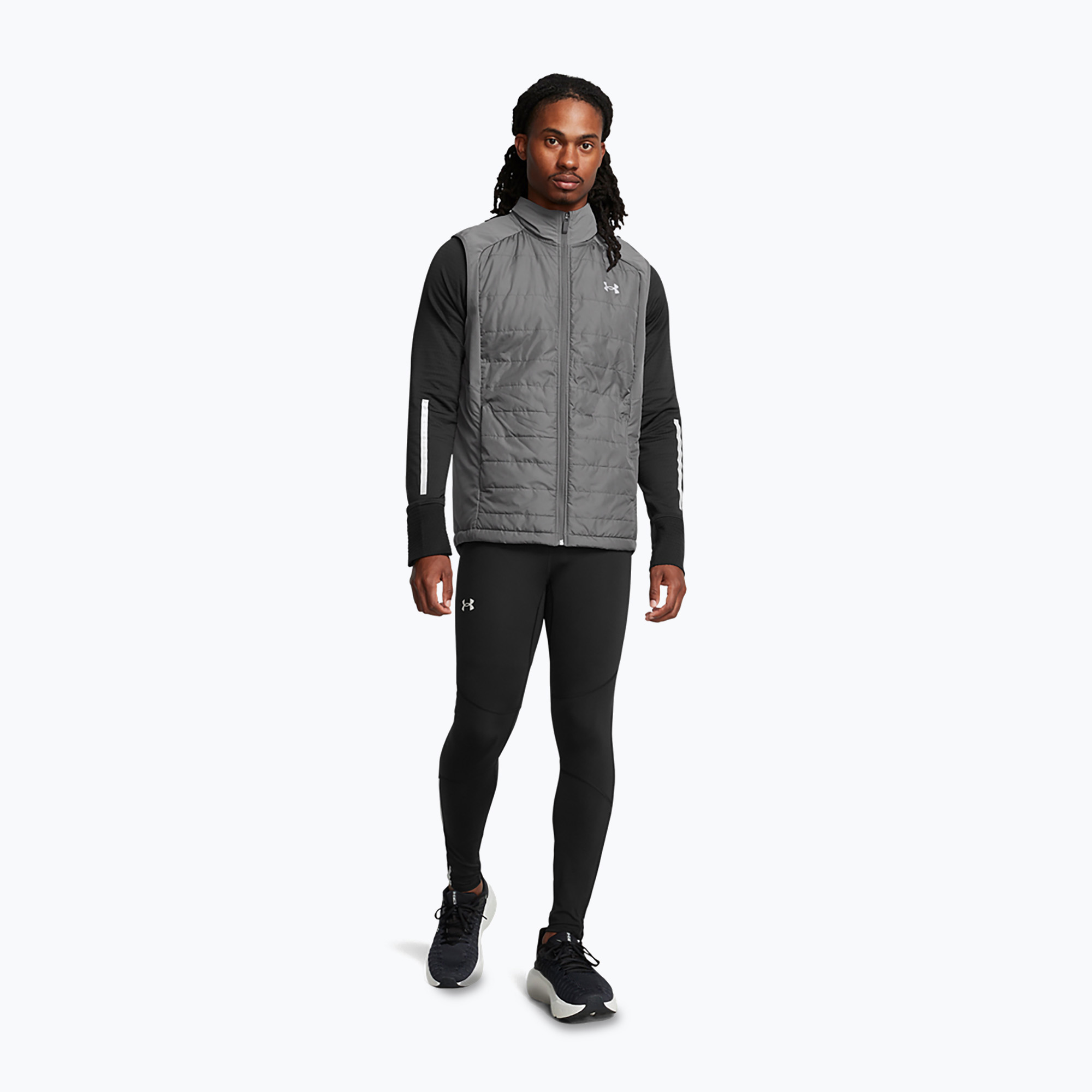 Pánska bežecká vesta Under Armour Storm Session Run Vest castlerock/reflective (Storm Session Run Vest 1378499-025)