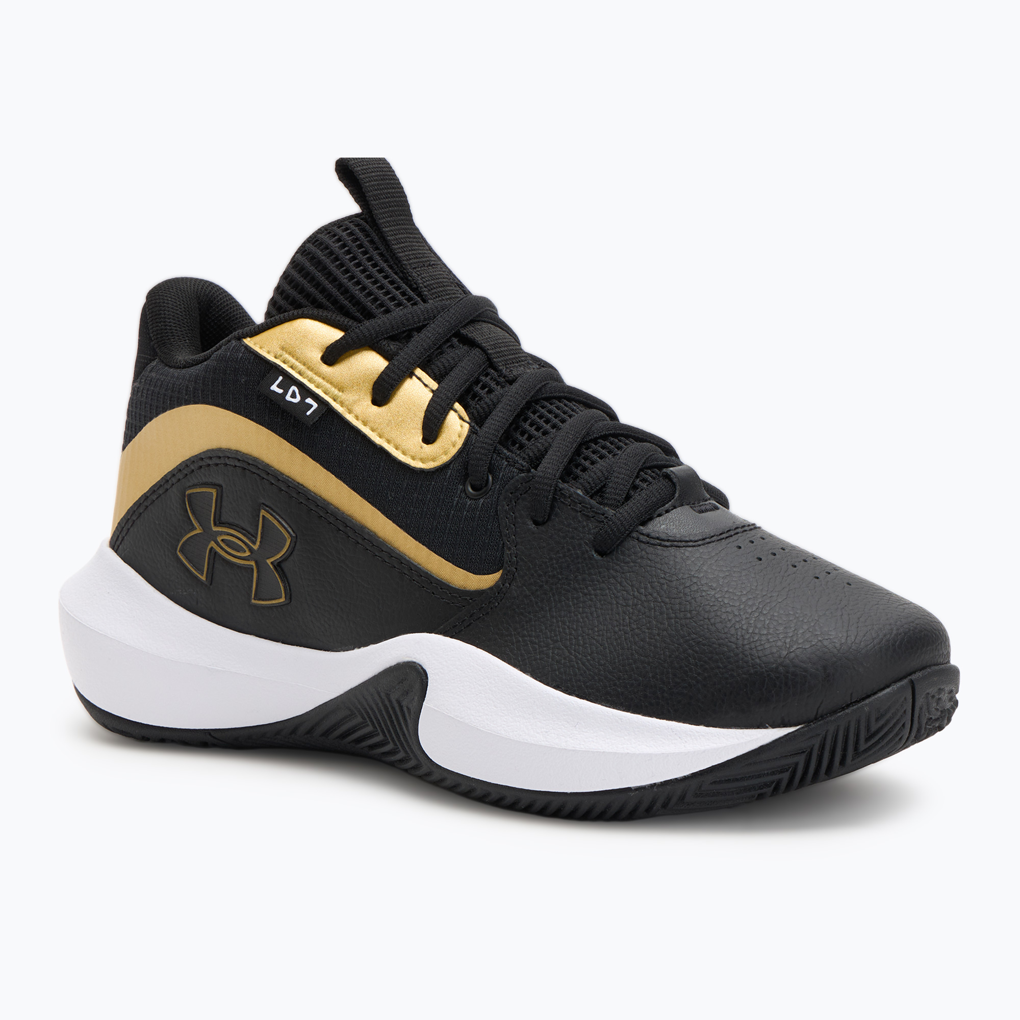 Basketbalové topánky Under Armour Lockdown 7 black/black/metallic gold (Lockdown 7 3028512-001)
