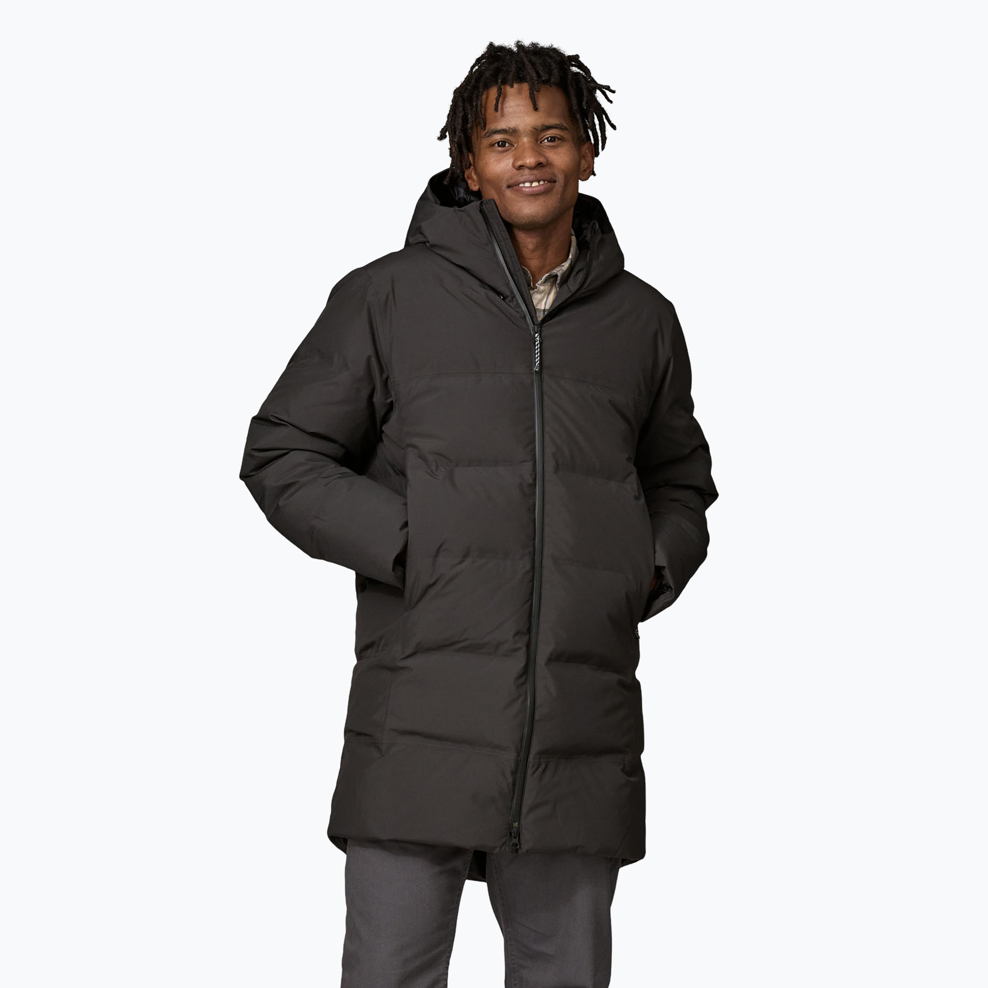 Pánský péřový kabát Patagonia Jackson Glacier Down Coat Parka black (Jackson Glacier Parka 27911)