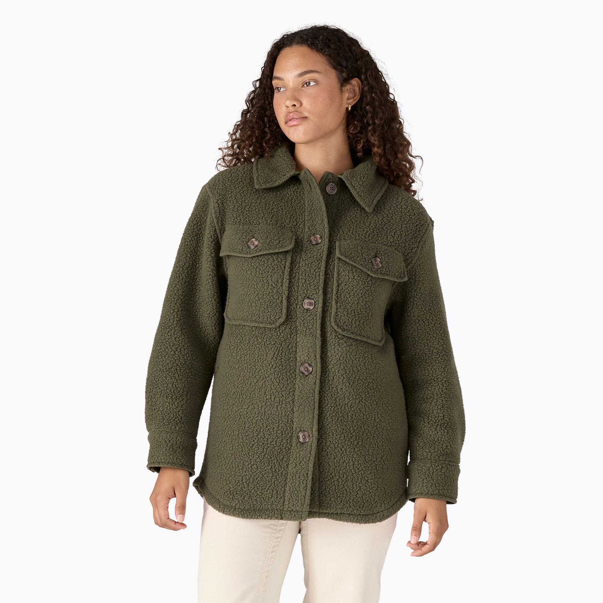 Dámske tričko Patagonia Retro Pile Shacket pine needle green (Retro Pile Shacket 22785)