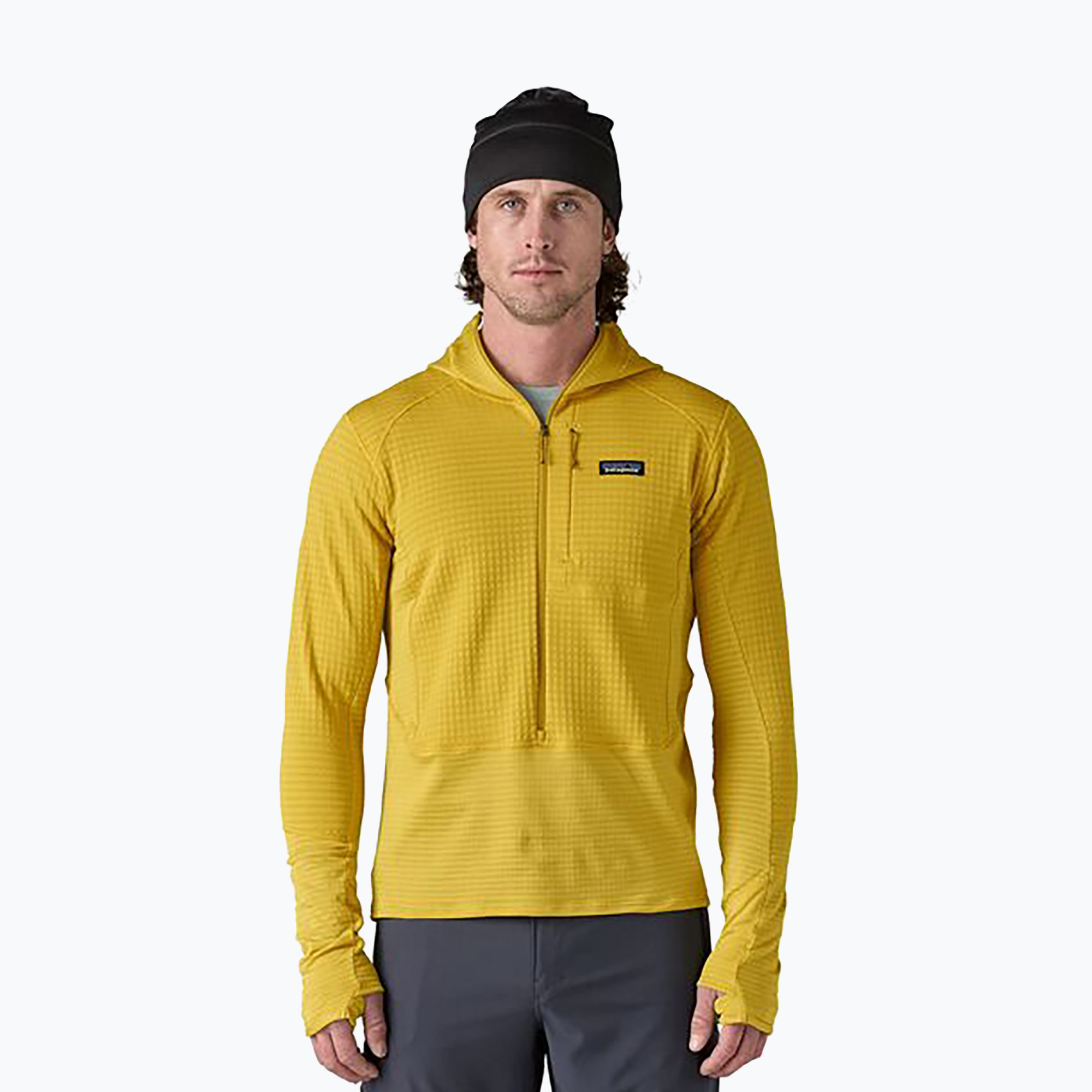 Pánska softshellová bunda Patagonia R1 Hybrid Pullover Hoody bundle green (R1 Hybrid Pullover Hoody 40068)