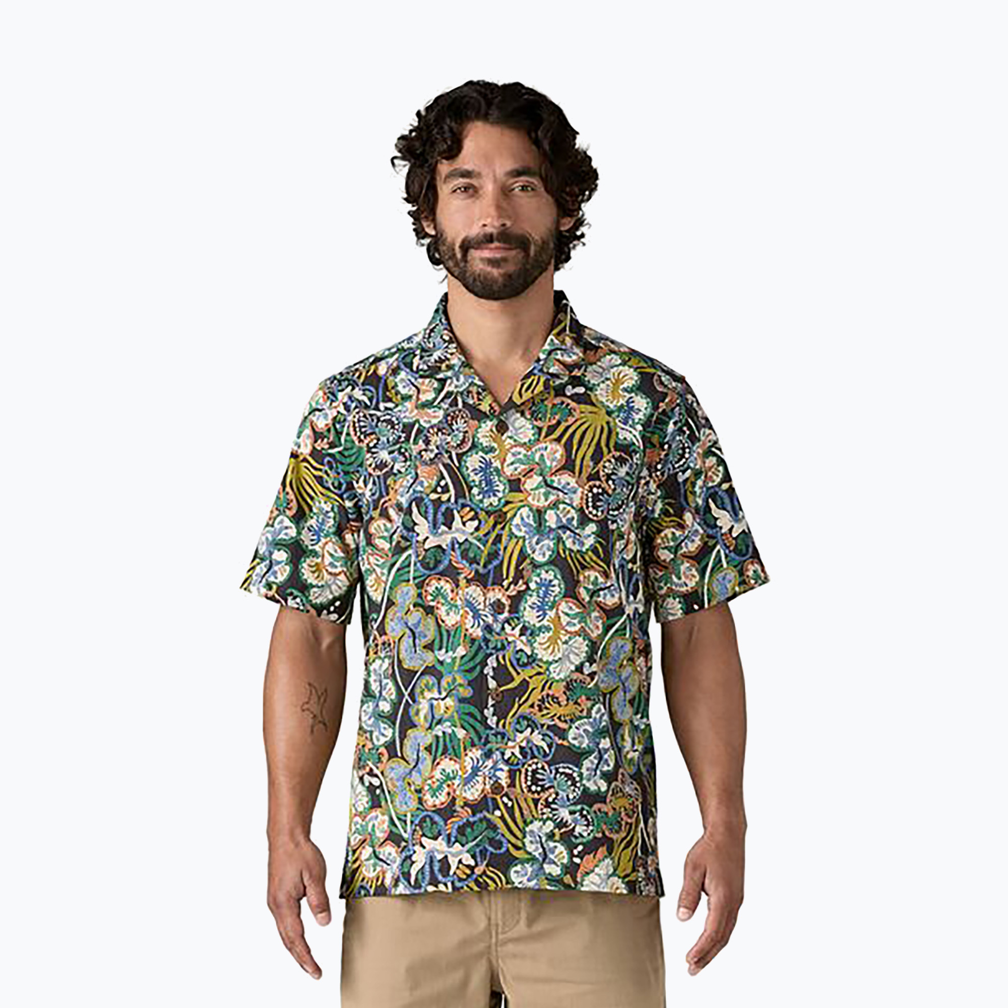 Patagonia pánske tričko Tidal Threads Camp undersea/ink black (Tidal Threads Camp 52567)