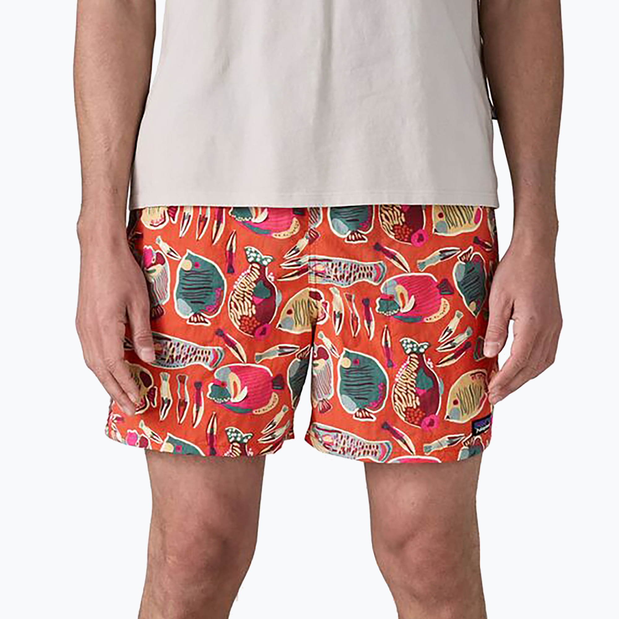 Pánske šortky Patagonia Baggies 5" wrasse/pollinator orange