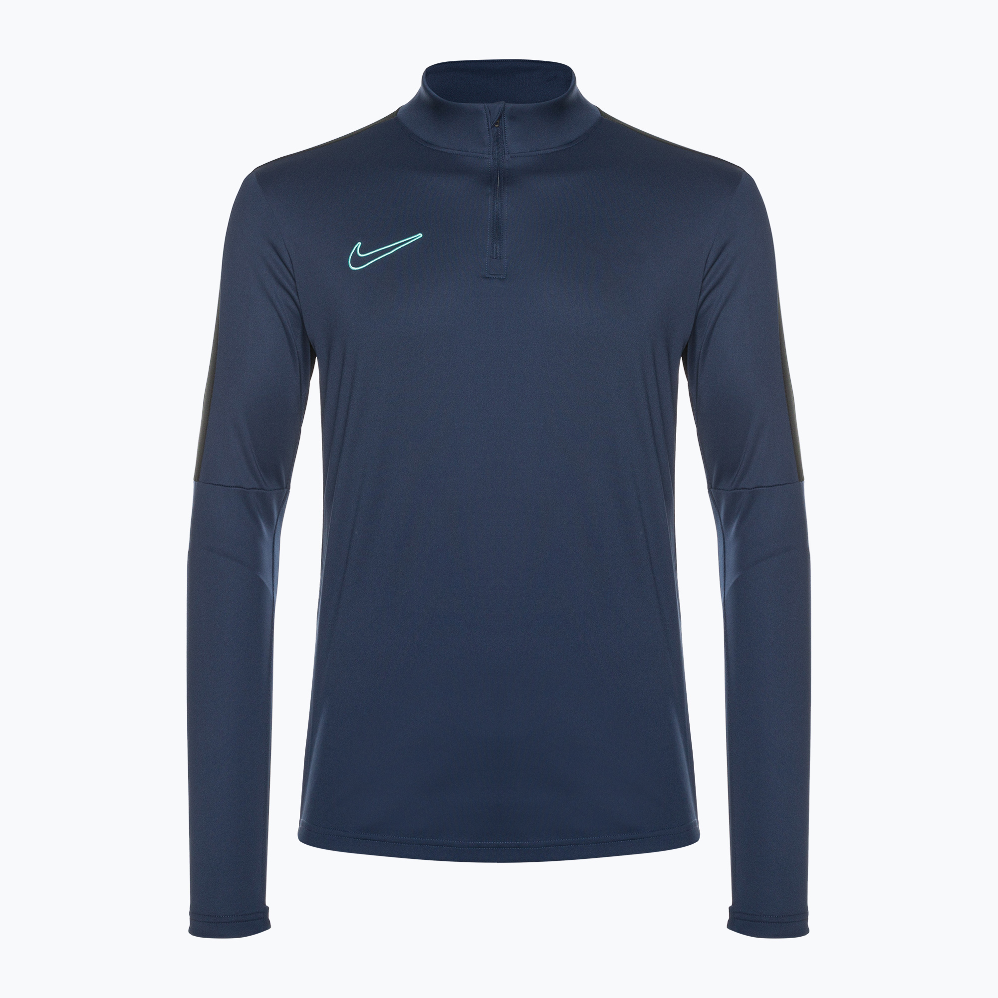 Pánske futbalové tričko s dlhým rukávom Nike Academy Dri-Fit 1/2-Zip midnight navy/black/midnight navy/hyper turquoise