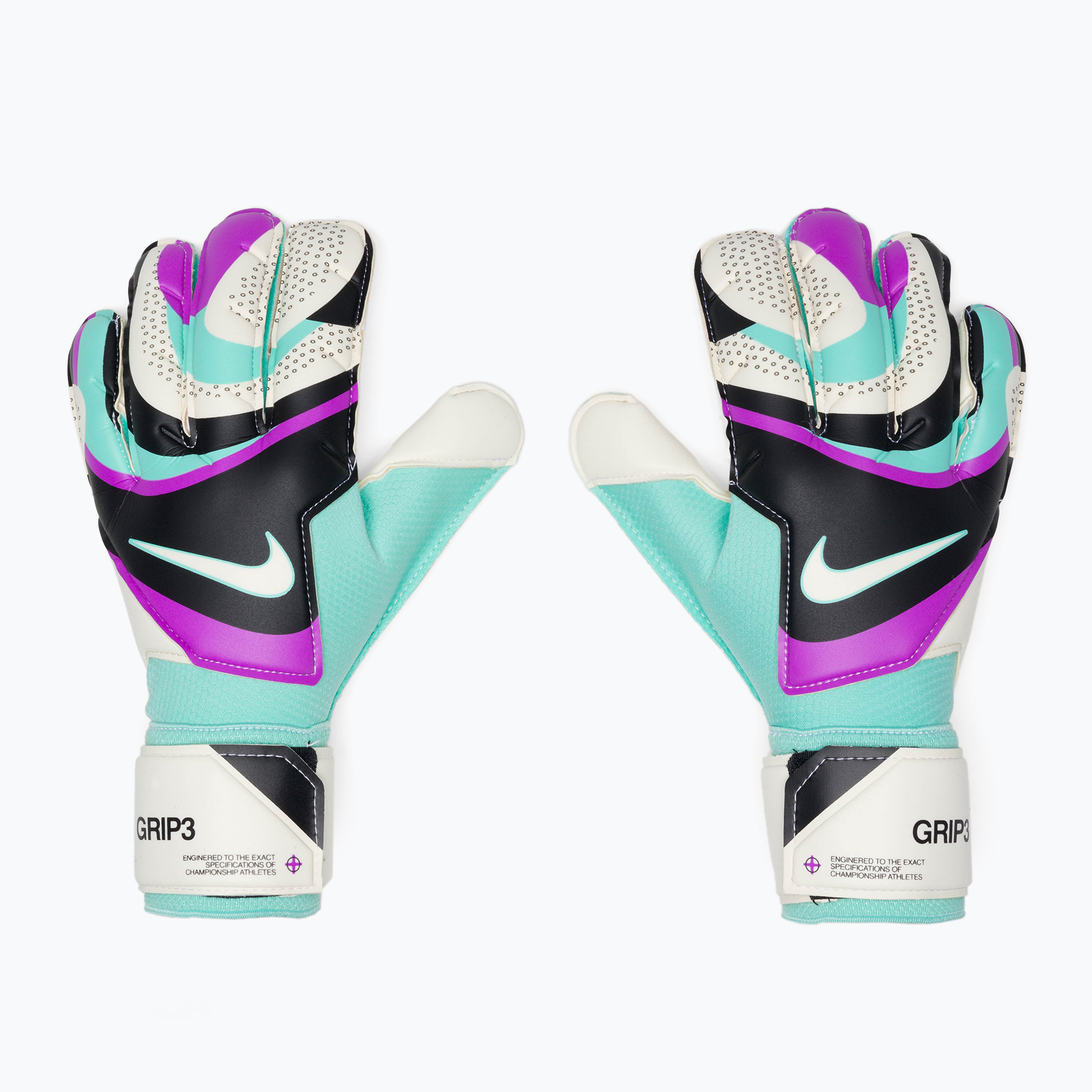 Brankárske rukavice Nike Grip 3 black/hyper turquoise/white