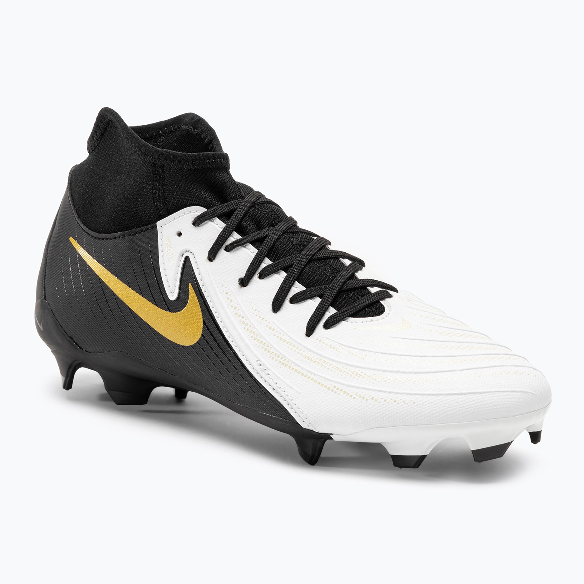 Kopačky Nike Phantom Luna II Academy FG/MG biela / metalická zlatá minca / čierna (Luna II Academy FD6725)