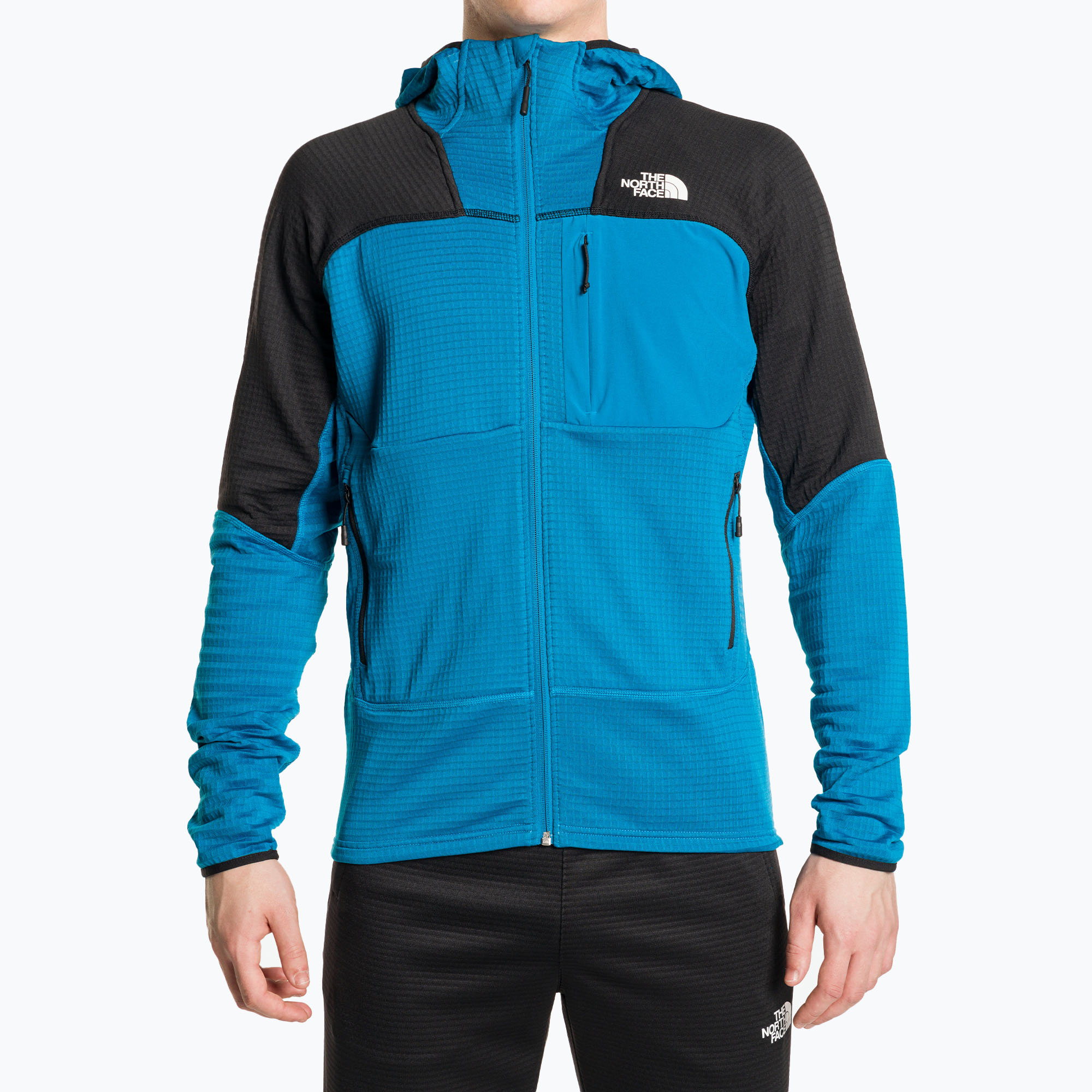 Pánska trekingová mikina The North Face Stormgap Powergrid arctic blue/black (Stormgap Powergrid NF0A87J7WIG1)