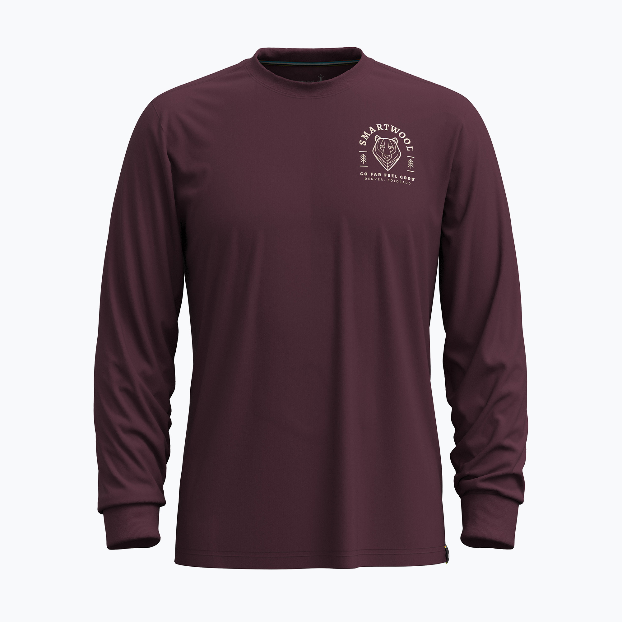 Pánsky Longsleeve Smartwool Bear Stare Graphic baklažán (Bear Stare Graphic LS 02598)
