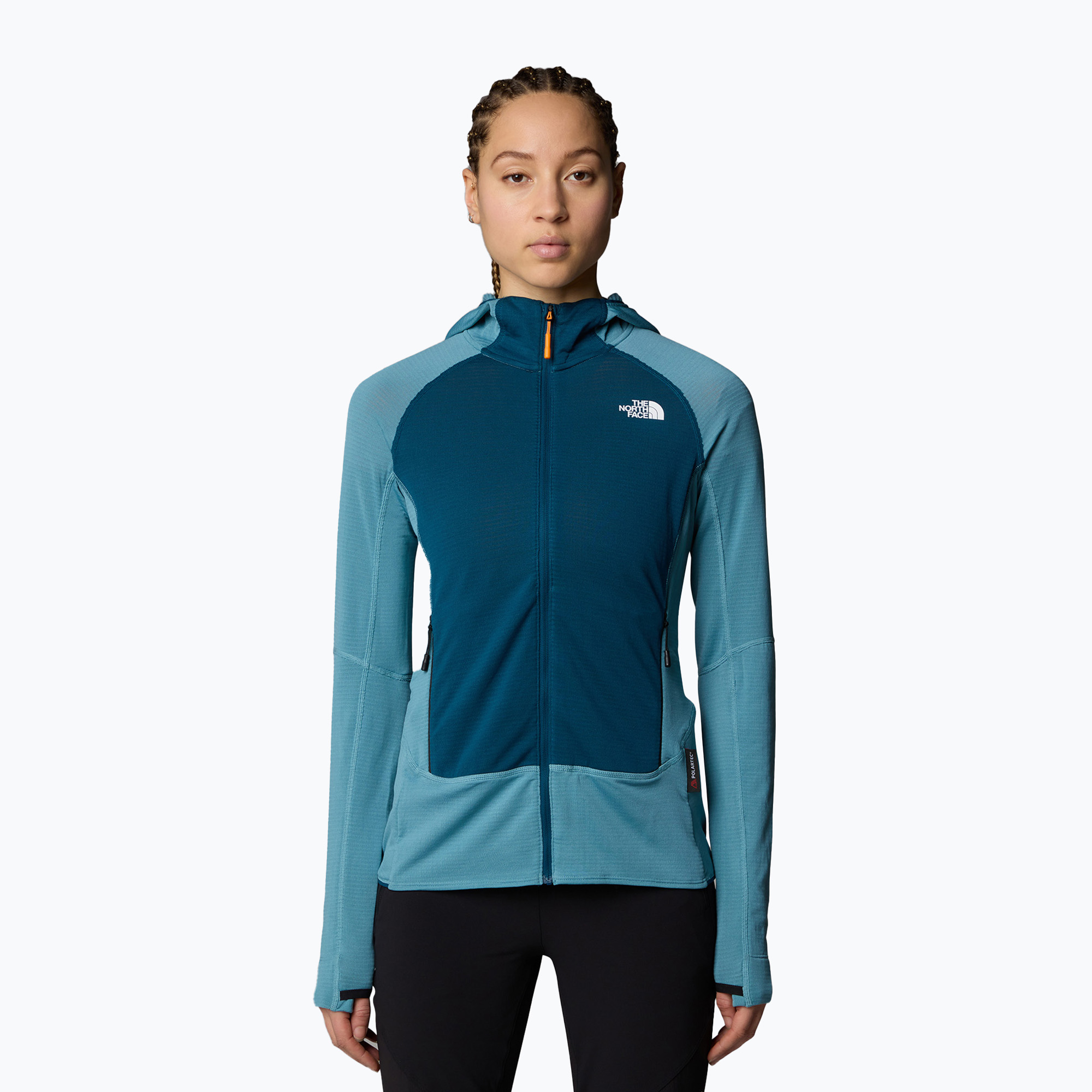 Dámska mikina The North Face Bolt Polartec Hoodie algae blue/midnight petrol (Bolt Polartec Hoodie NF0A825J5FO)