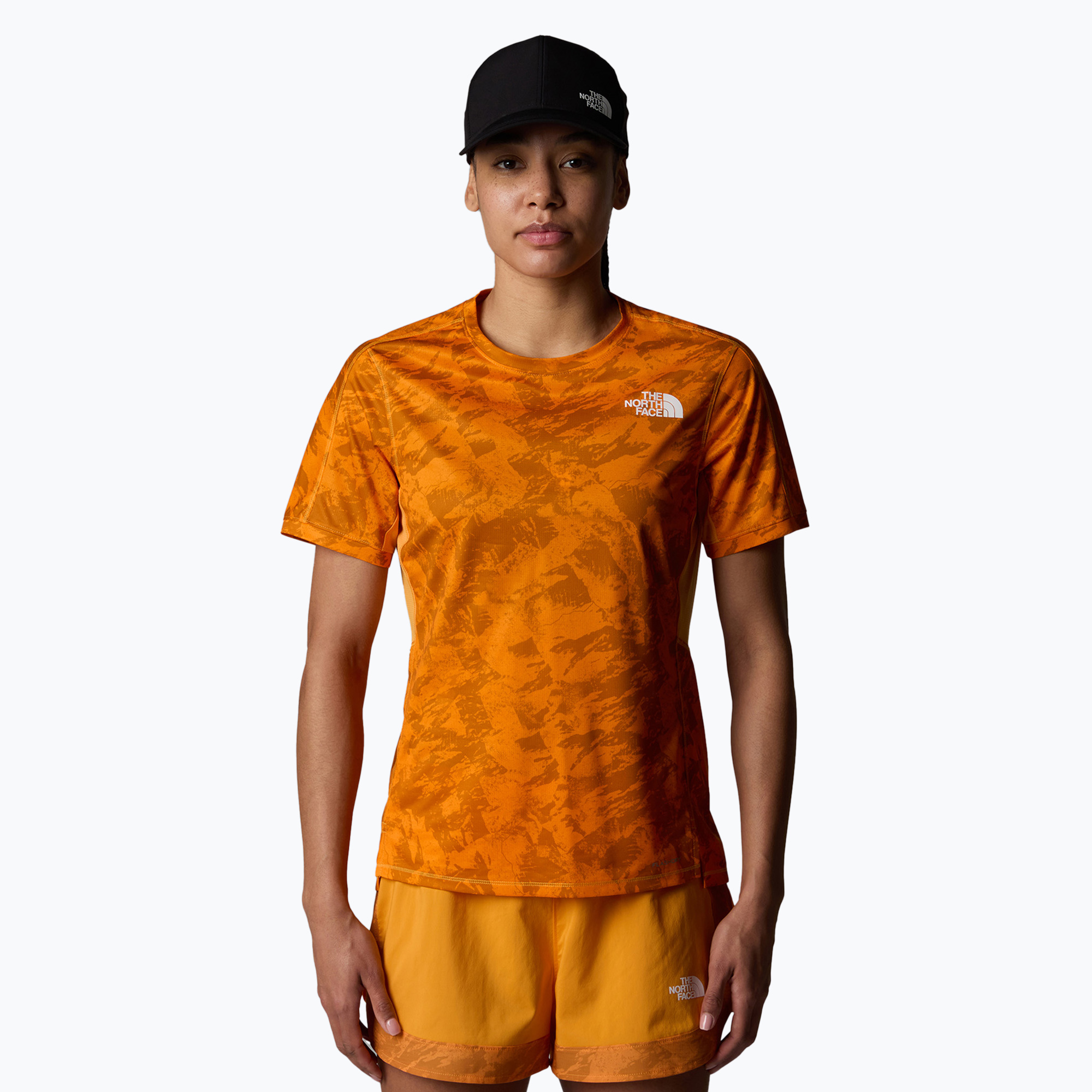 Dámske bežecké tričko The North Face Sunriser apricot glaze mountain (Sunriser NF0A84LF7OA1)