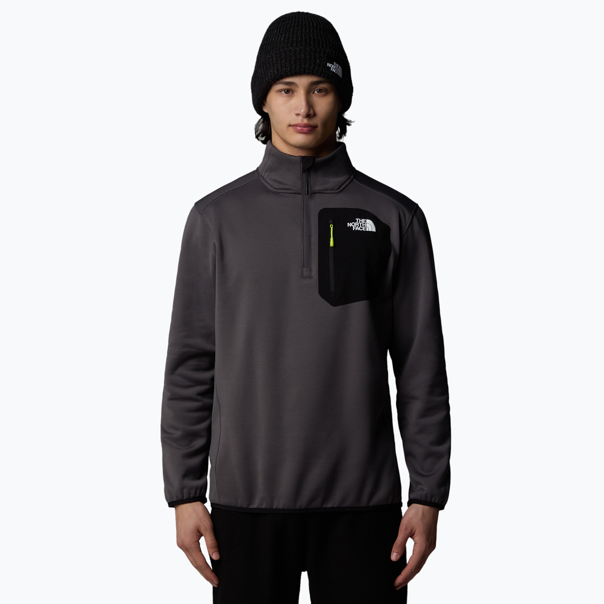 Pánska mikina The North Face Crest 1/4 Zip antracitová šedá/čierna (Crest 1/4 Zip NF0A897DWUO1002)