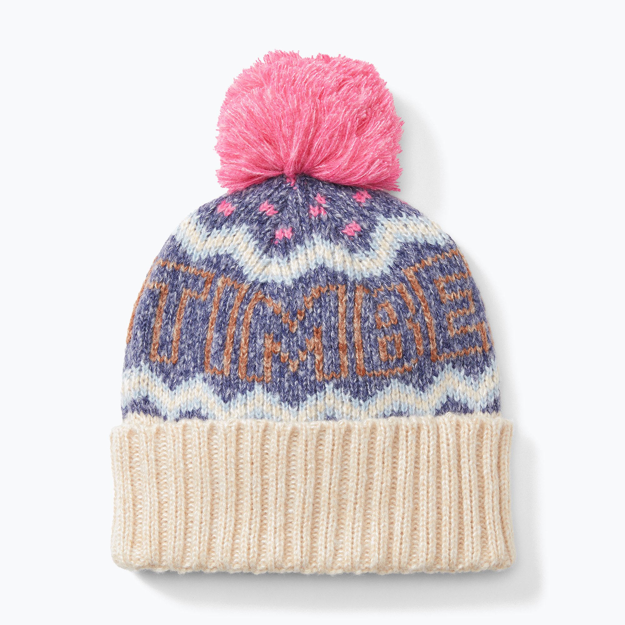 Dámska zimná čiapka Timberland Fairisle Cuff Hat peacoat (Fairisle Cuff Hat TB0A612J4511)