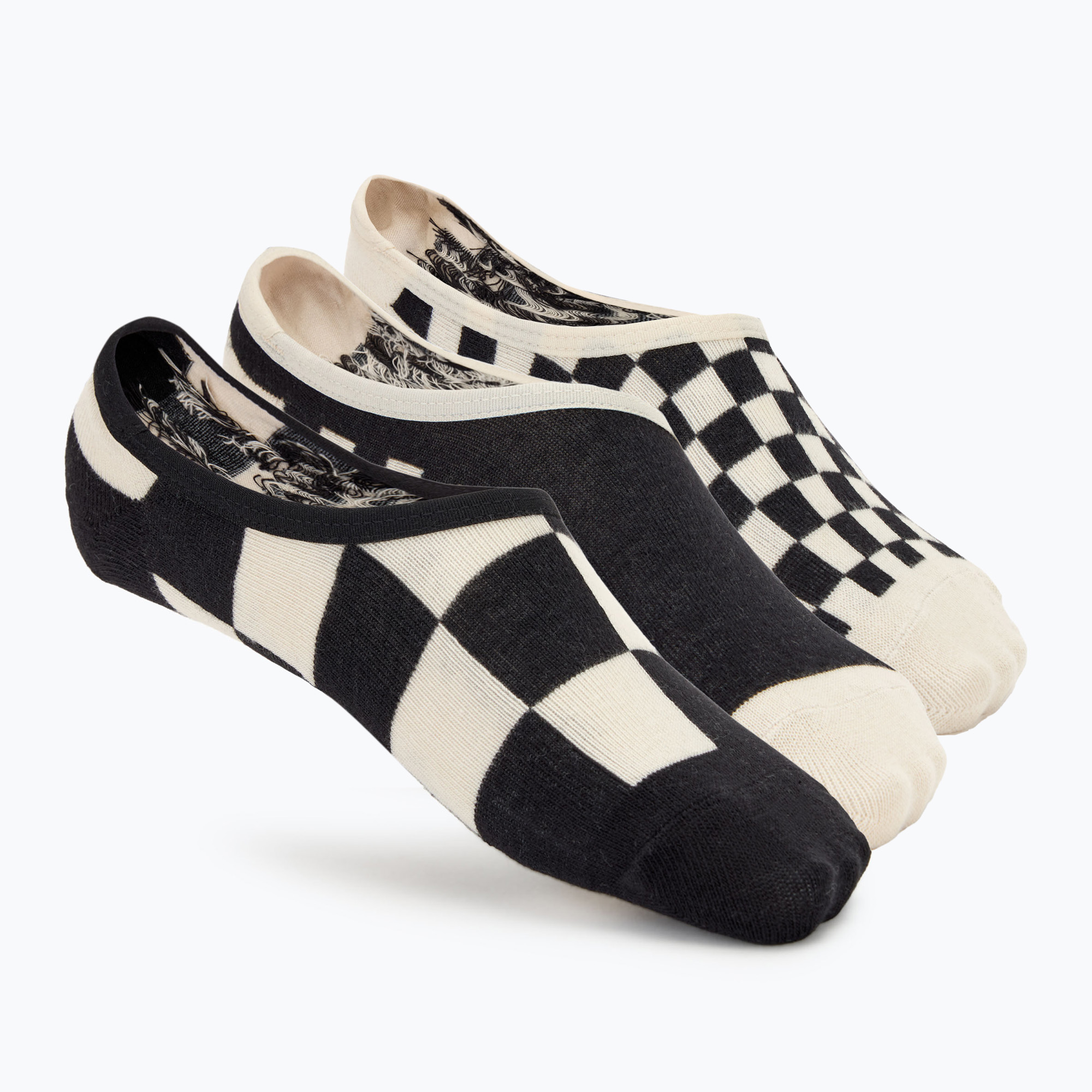 Dámske ponožky Vans Checker Canoodle 3 páry čierne (Checker Canoodle VN000HTPBLK)