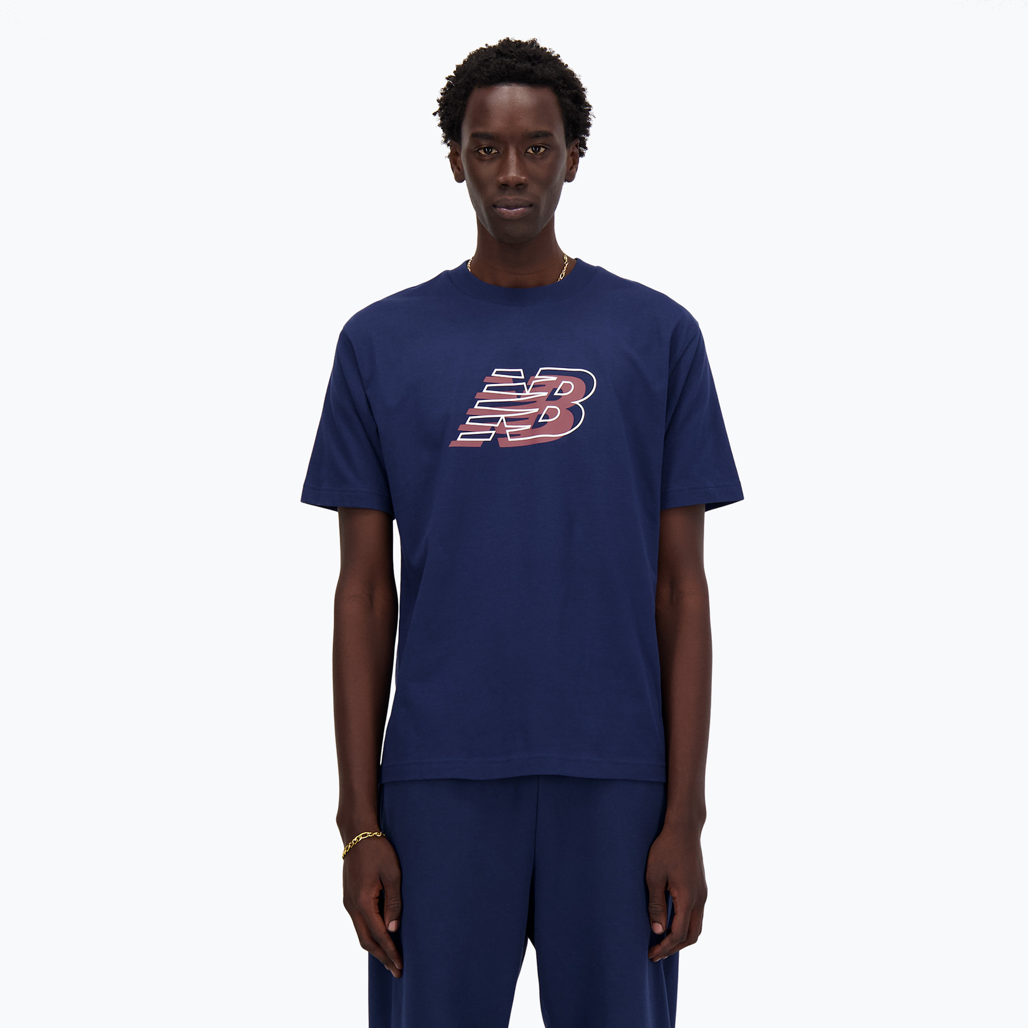Pánske tričko New Balance Graphic nb navy (Graphic MT41526NNY)