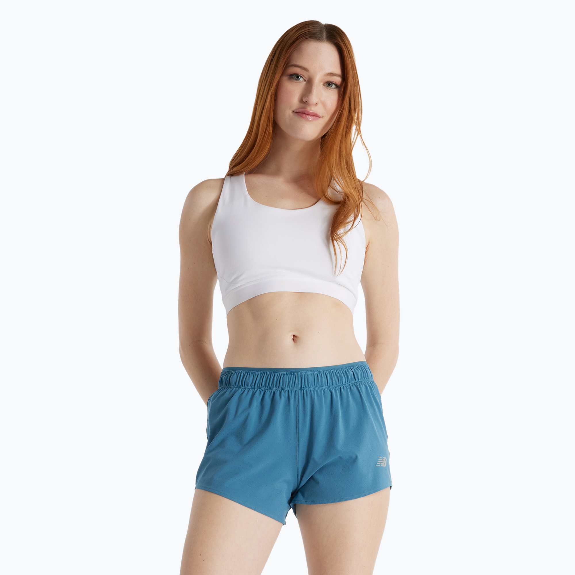 Dámske šortky New Balance RC Seamless 3" terrarium (RC Seamless 3" WS41286TEI)