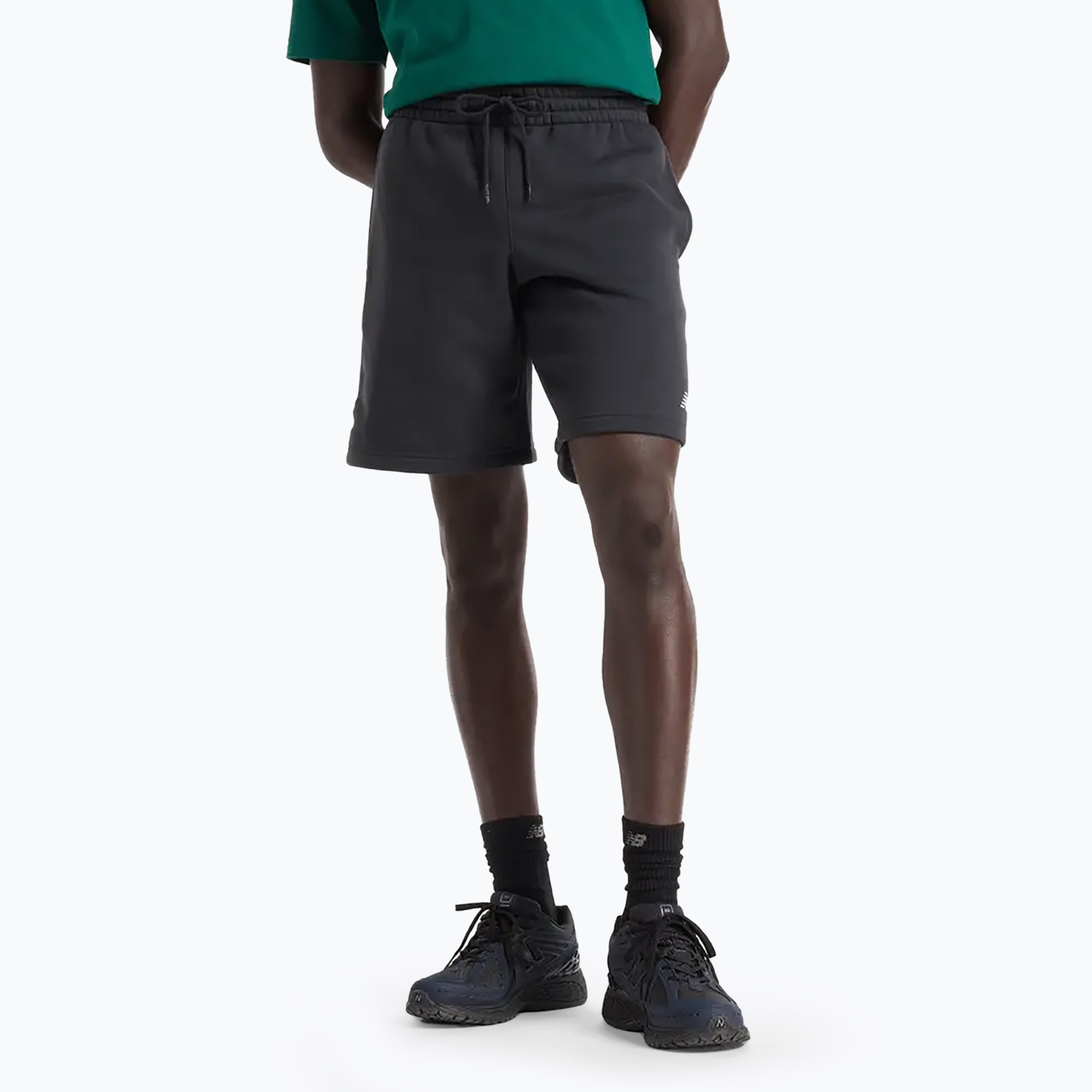Pánske kraťasy New Balance Fleece Short 9" black (Fleece Short 9" MS43903BK)