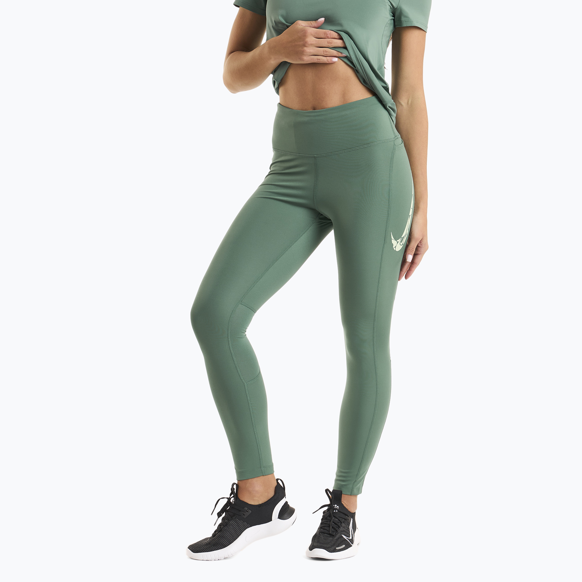 Dámske bežecké legíny Nike Fast Mid Rise 7/8 bicoastal/vapor green (Fast Mid Rise 7/8 FN3268-361)